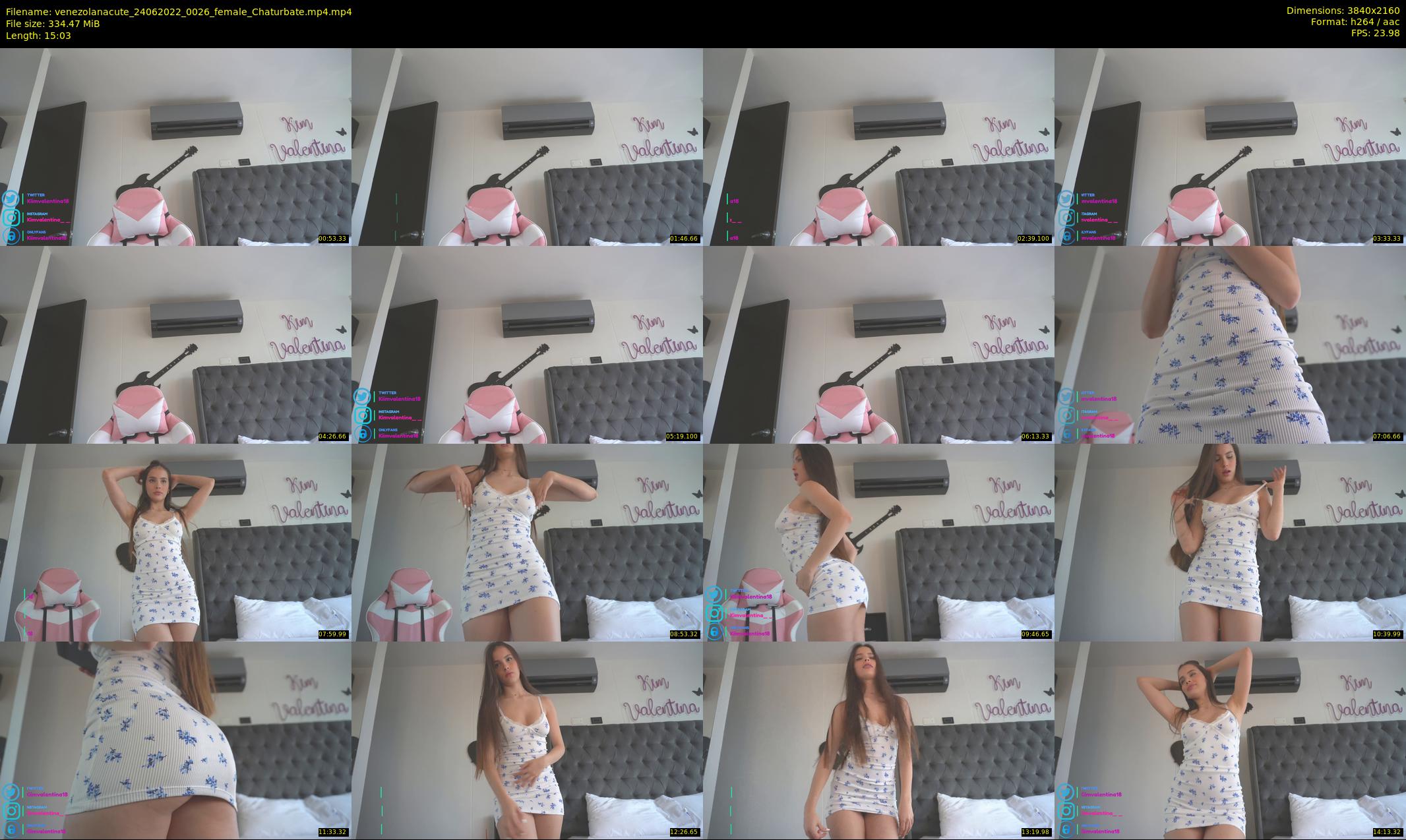 venezolanacute — 16 minute Chaturbate female cam show recording, 4K, Jun 24, 2022