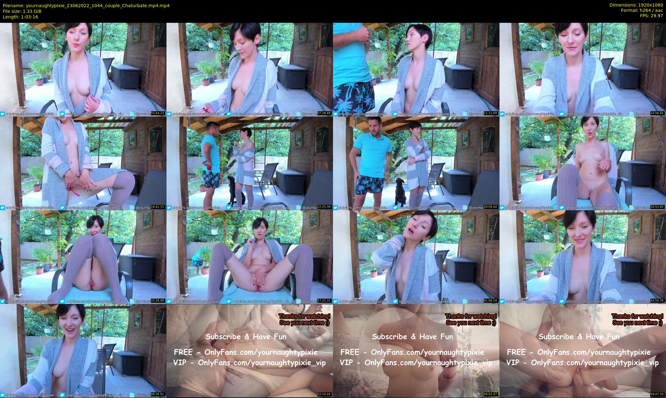 yournaughtypixie — 64 minute Chaturbate couple cam show recording, 1080p, Jun 23, 2022
