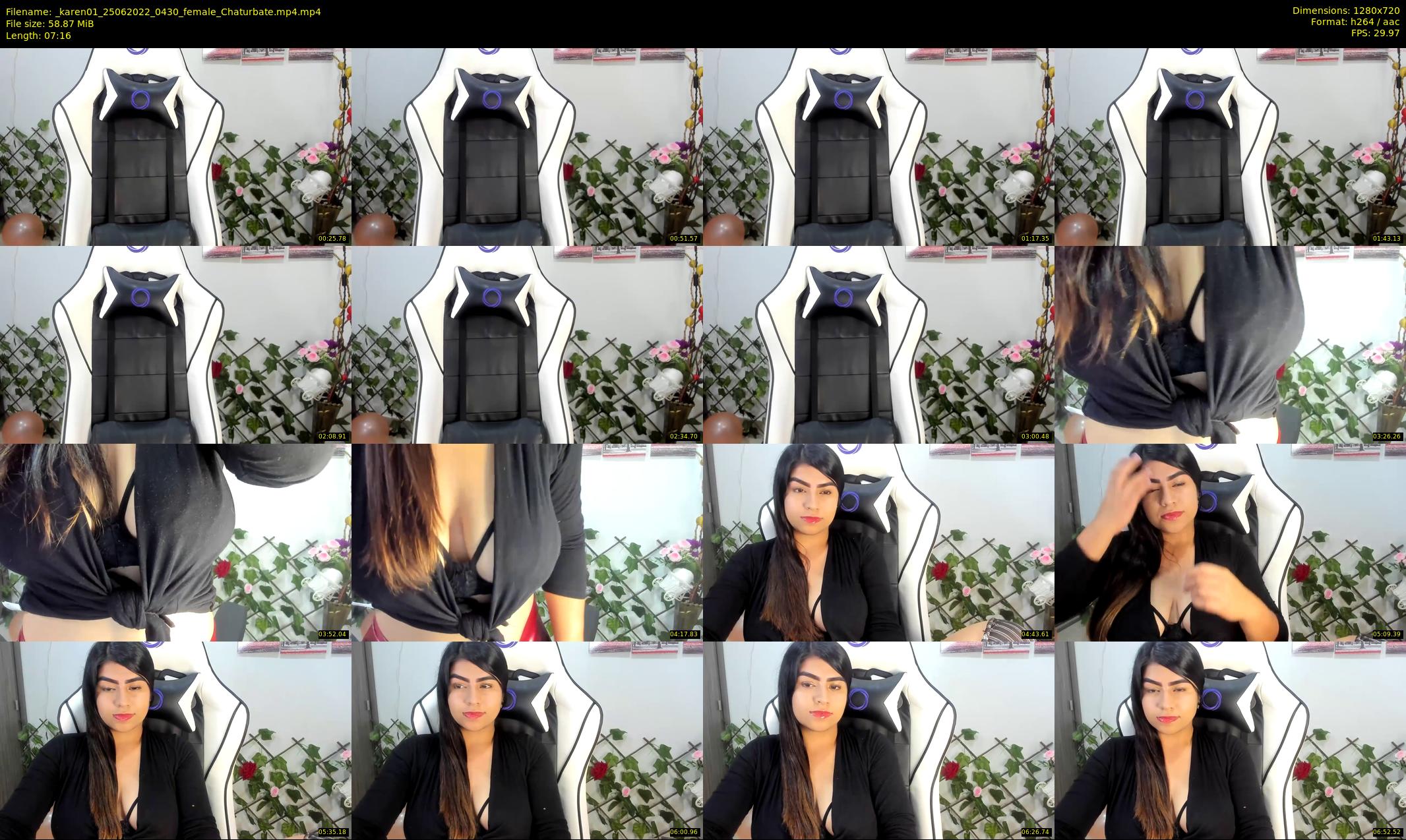 _karen01 — 8 minute Chaturbate female cam show recording, 720p, Jun 25, 2022