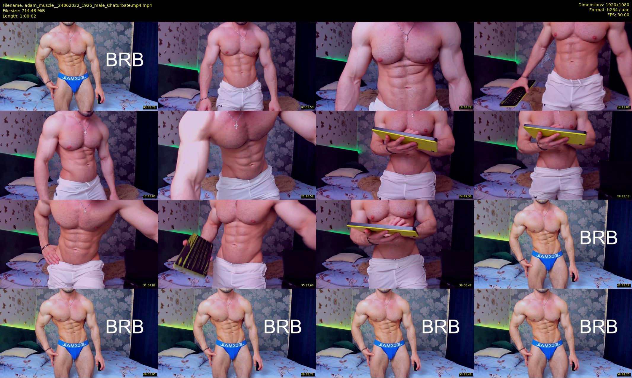 adam_muscle_ — 61 minute Chaturbate male cam show recording, 1080p, Jun 24, 2022
