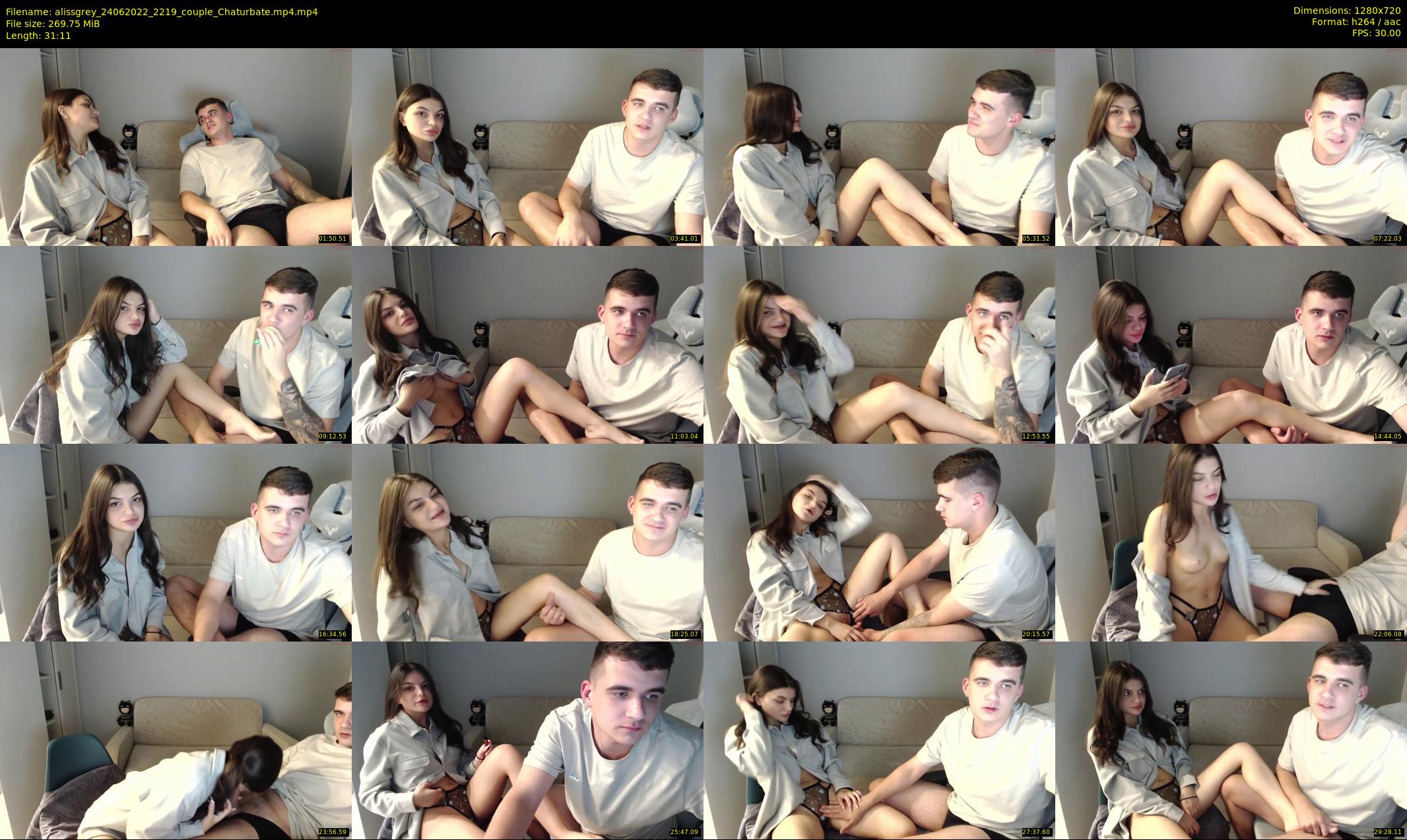 alissgrey — 32 minute Chaturbate couple cam show recording, 720p, Jun 24, 2022