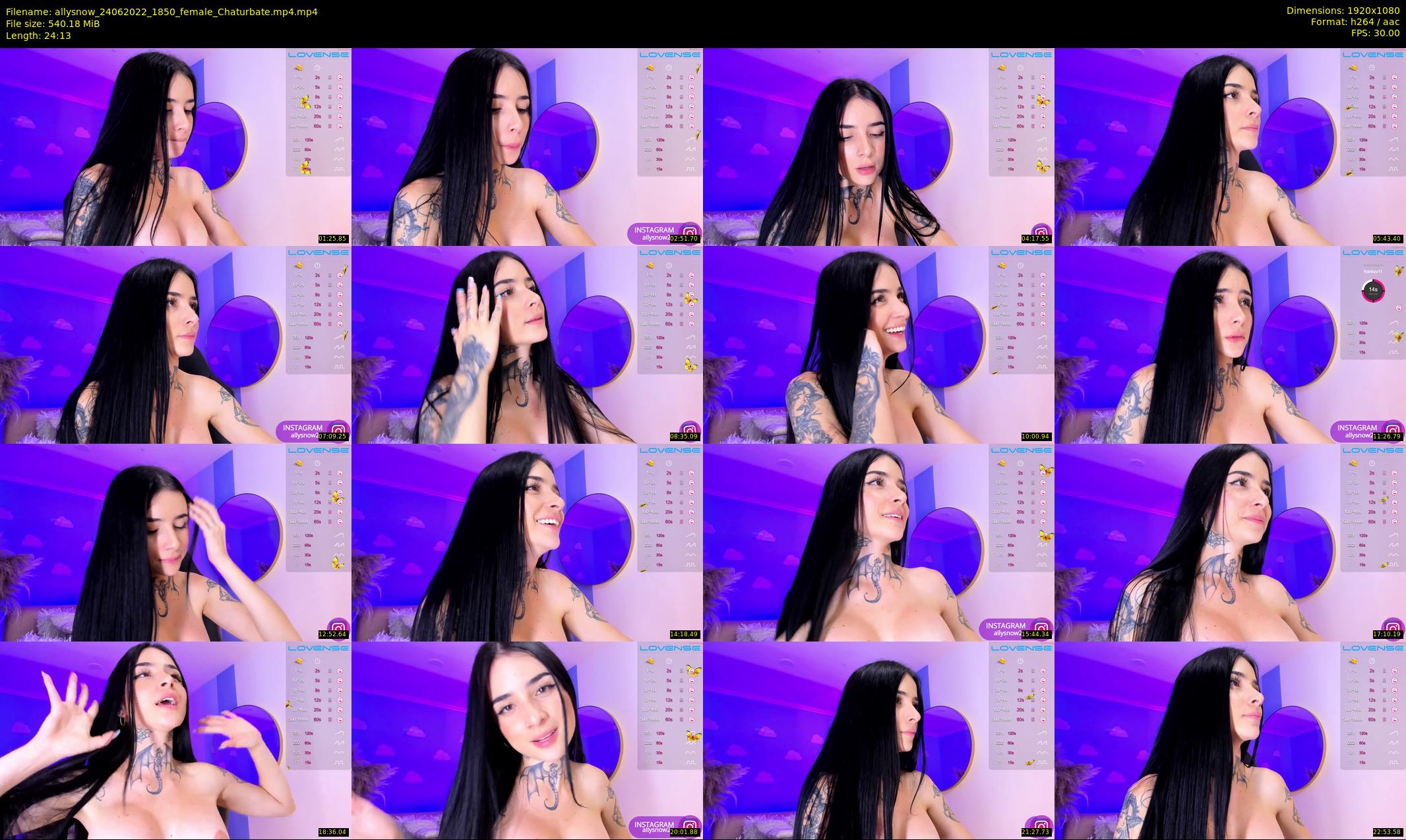 allysnow — 25 minute Chaturbate female cam show recording, 1080p, Jun 24, 2022