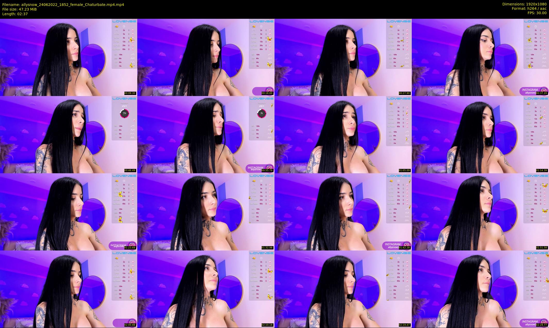 allysnow — 3 minute Chaturbate female cam show recording, 1080p, Jun 24, 2022