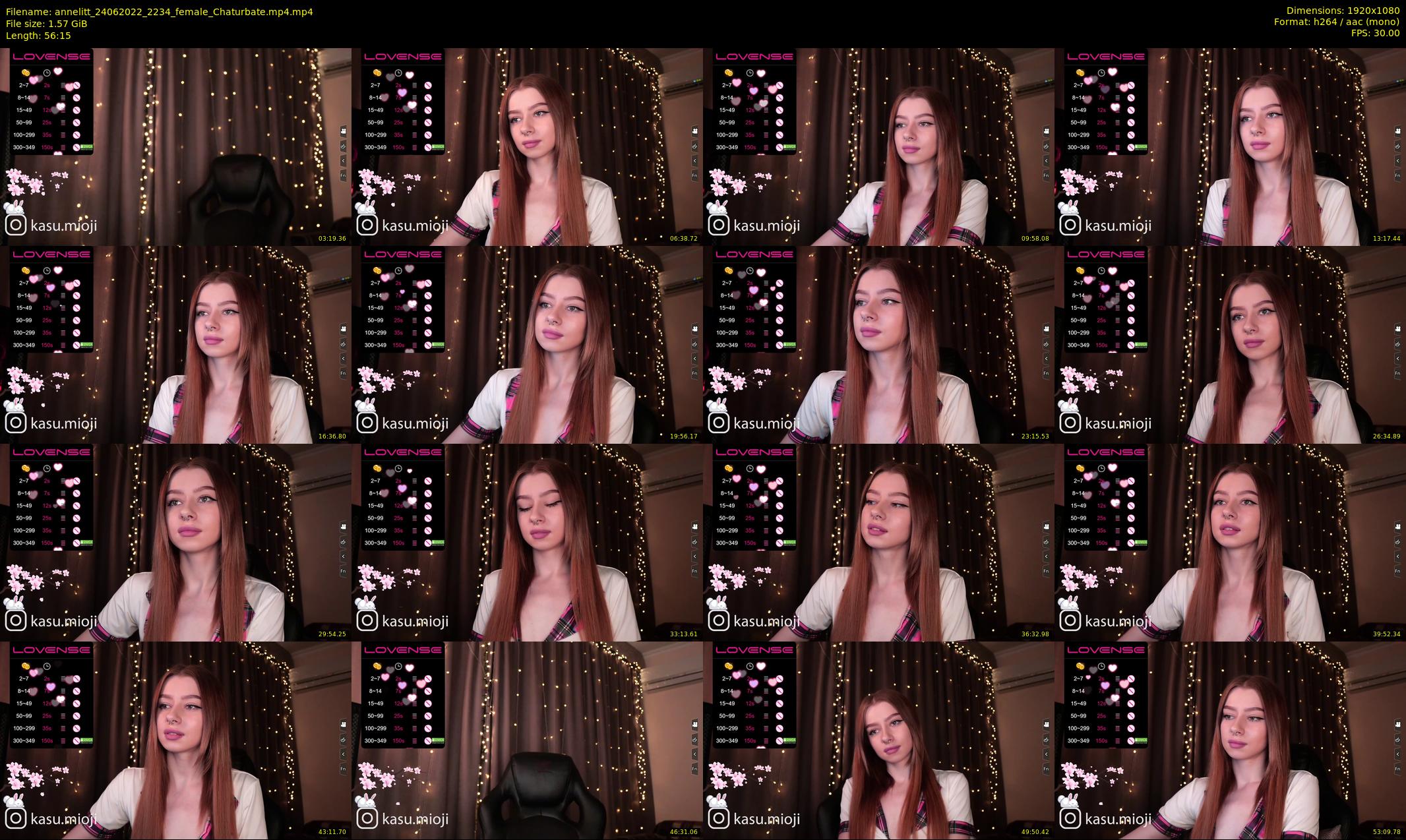 annelitt — 57 minute Chaturbate female cam show recording, 1080p, Jun 24, 2022