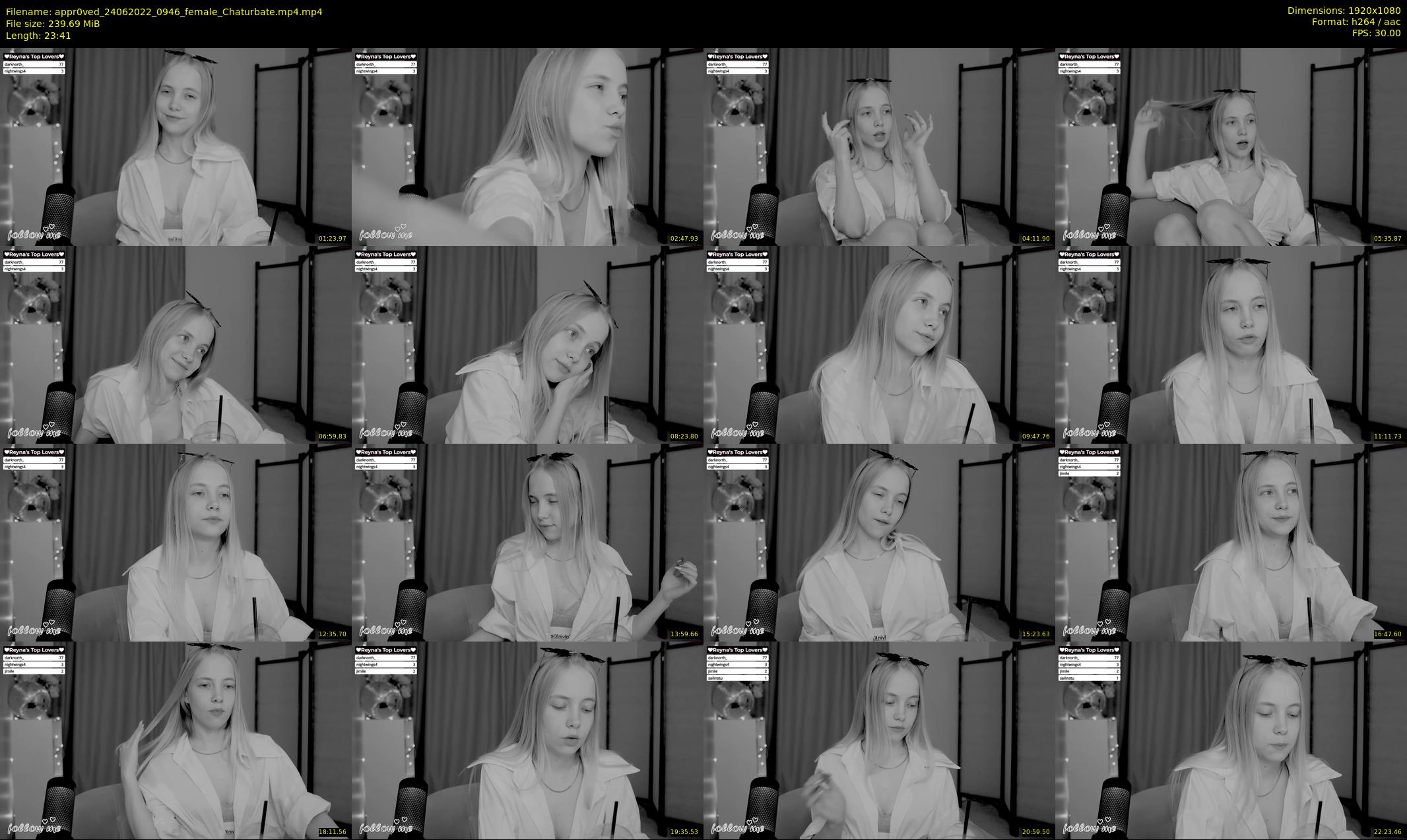 appr0ved — 24 minute Chaturbate female cam show recording, 1080p, Jun 24, 2022