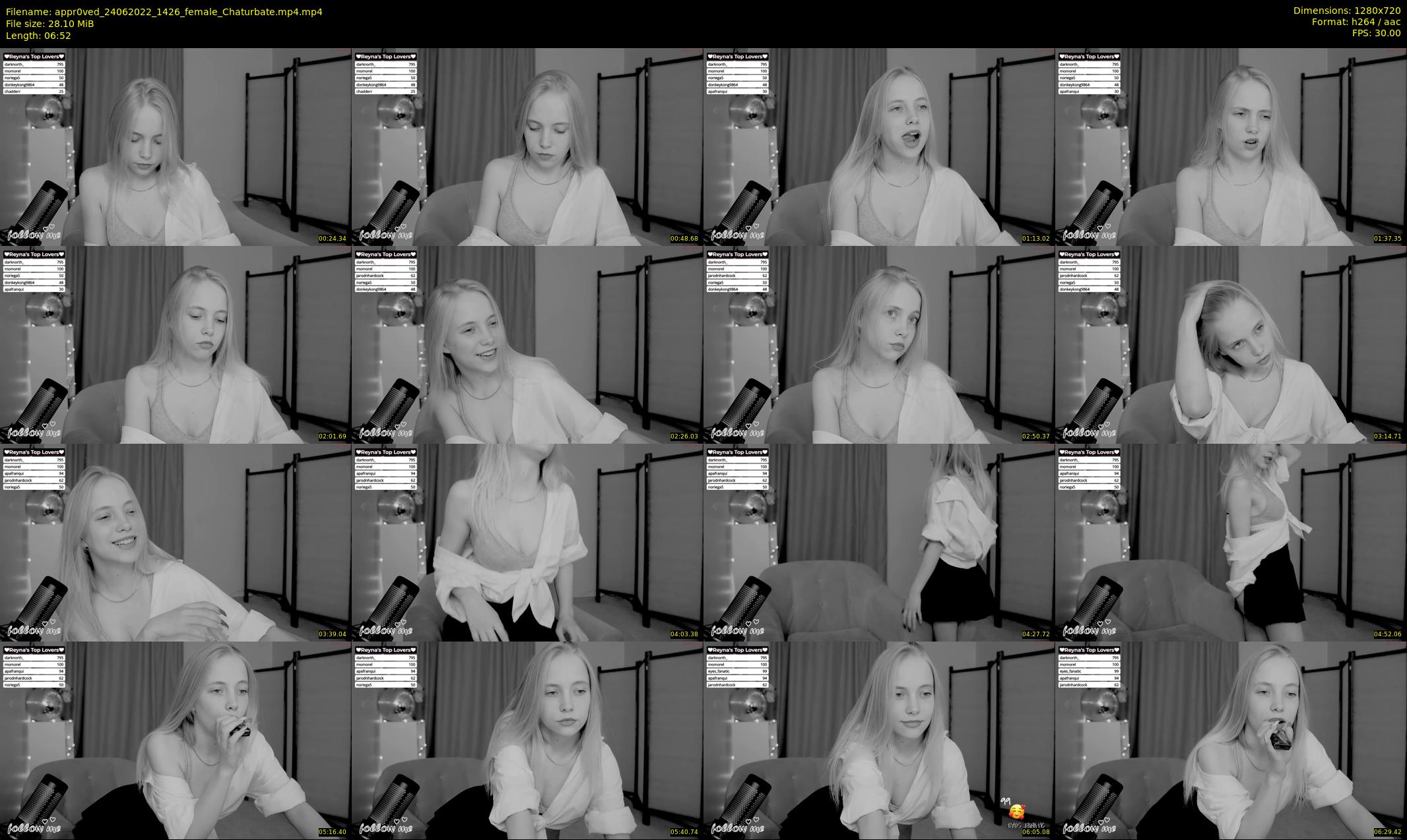 appr0ved — 7 minute Chaturbate female cam show recording, 720p, Jun 24, 2022