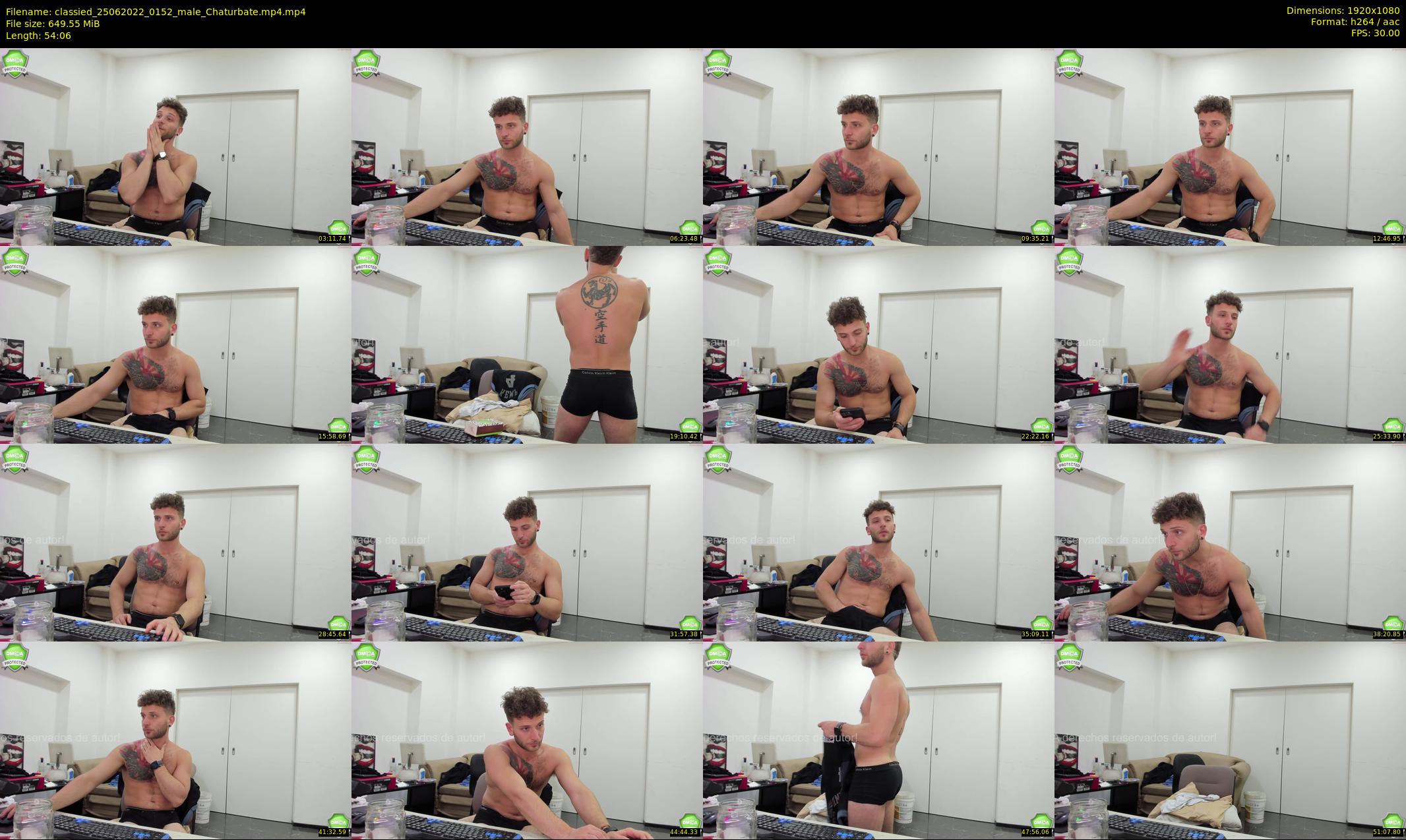 classied — 55 minute Chaturbate male cam show recording, 1080p, Jun 25, 2022