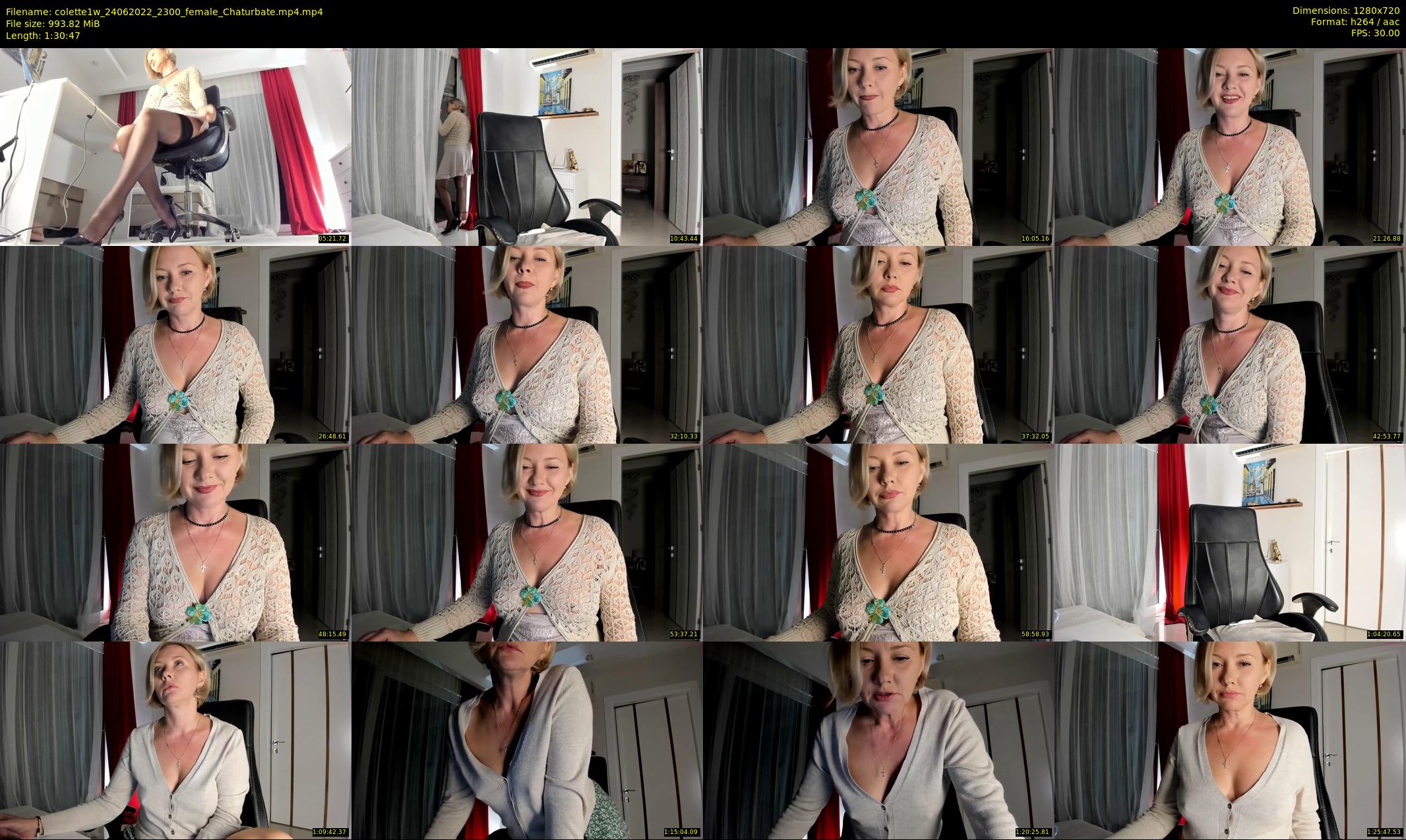 colette1w — 91 minute Chaturbate female cam show recording, 720p, Jun 24, 2022