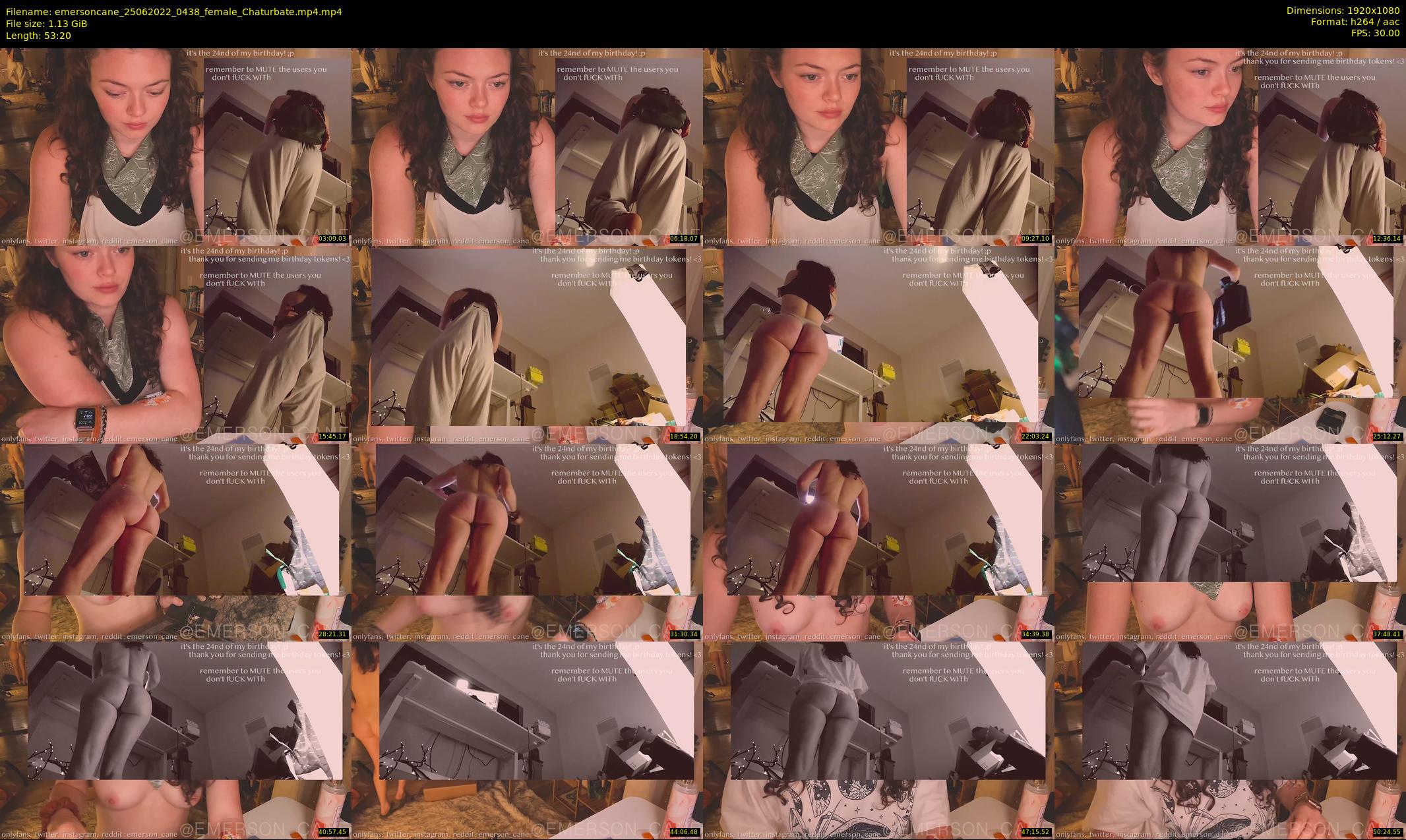 emersoncane — 54 minute Chaturbate female cam show recording, 1080p, Jun 25, 2022