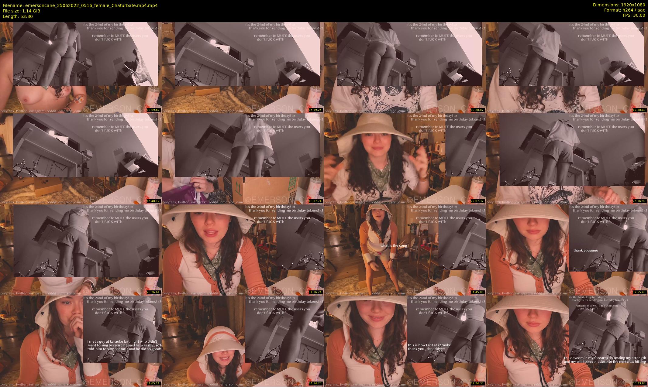 emersoncane — 54 minute Chaturbate female cam show recording, 1080p, Jun 25, 2022