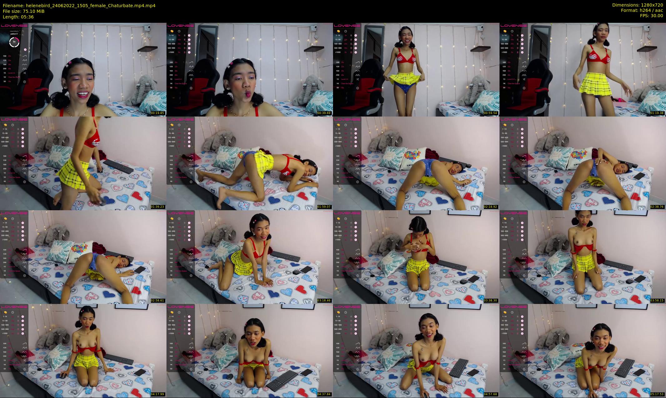 helenebird — 6 minute Chaturbate female cam show recording, 720p, Jun 24, 2022