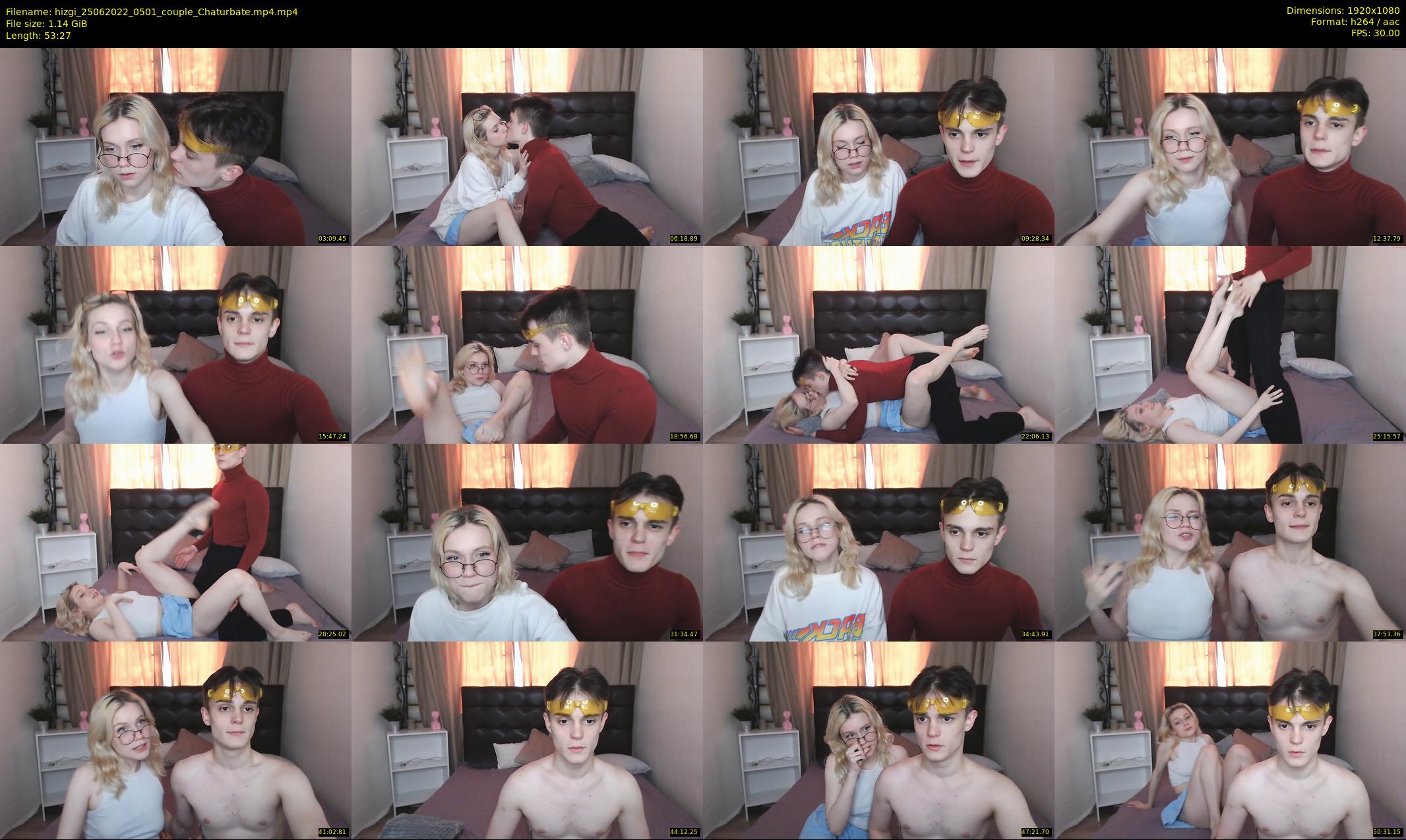 hizgi — 54 minute Chaturbate couple cam show recording, 1080p, Jun 25, 2022