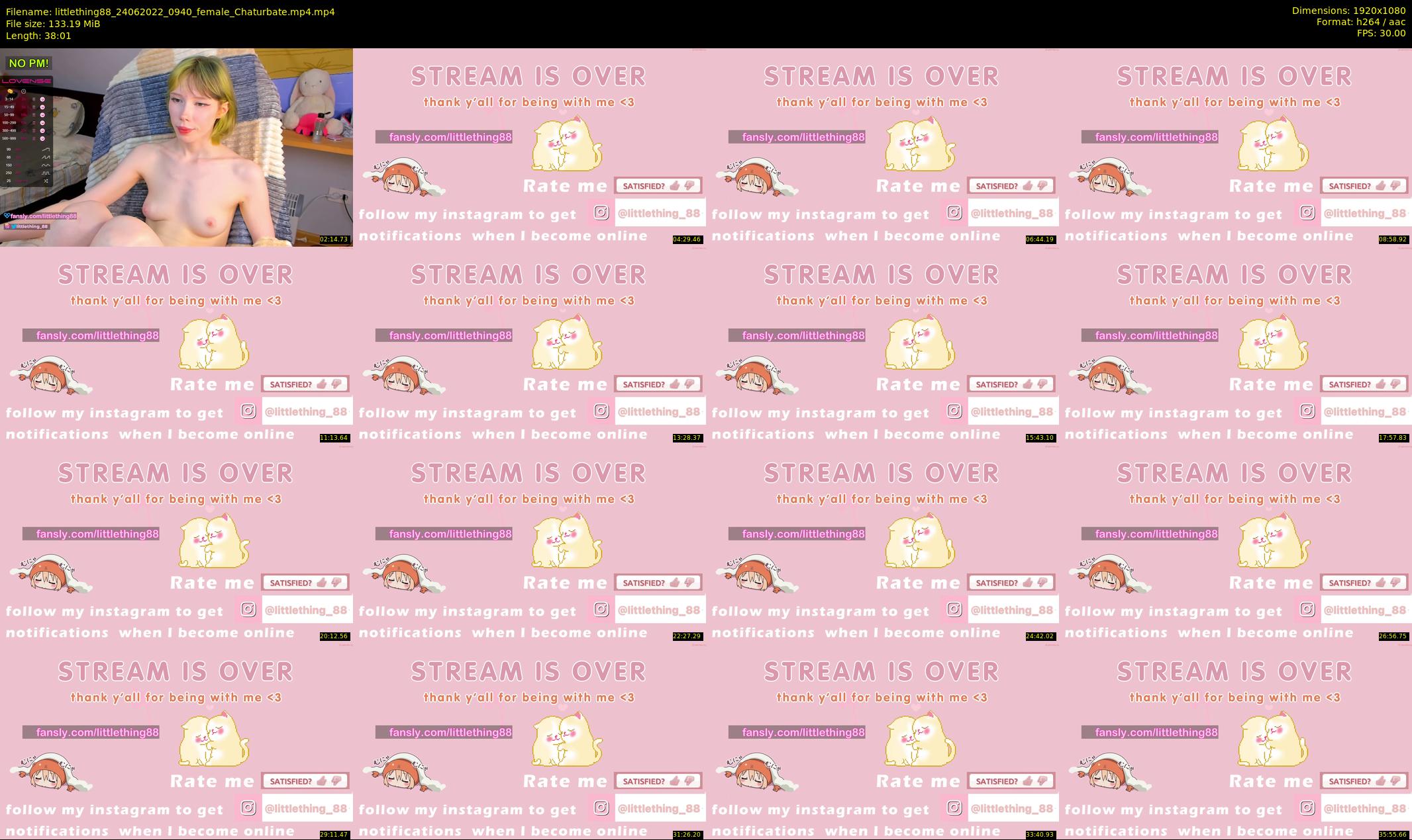 littlething88 — 39 minute Chaturbate female cam show recording, 1080p, Jun 24, 2022