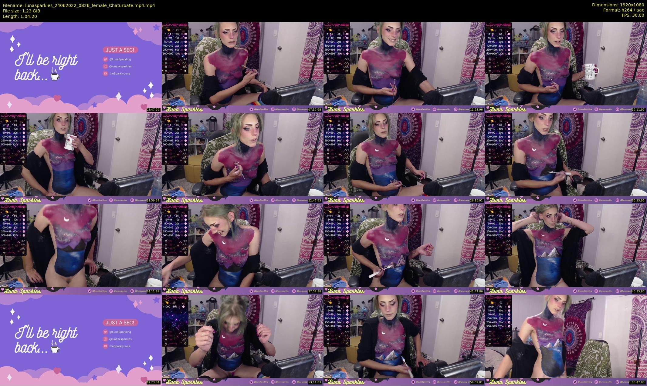 lunasparkles — 65 minute Chaturbate female cam show recording, 1080p, Jun 24, 2022