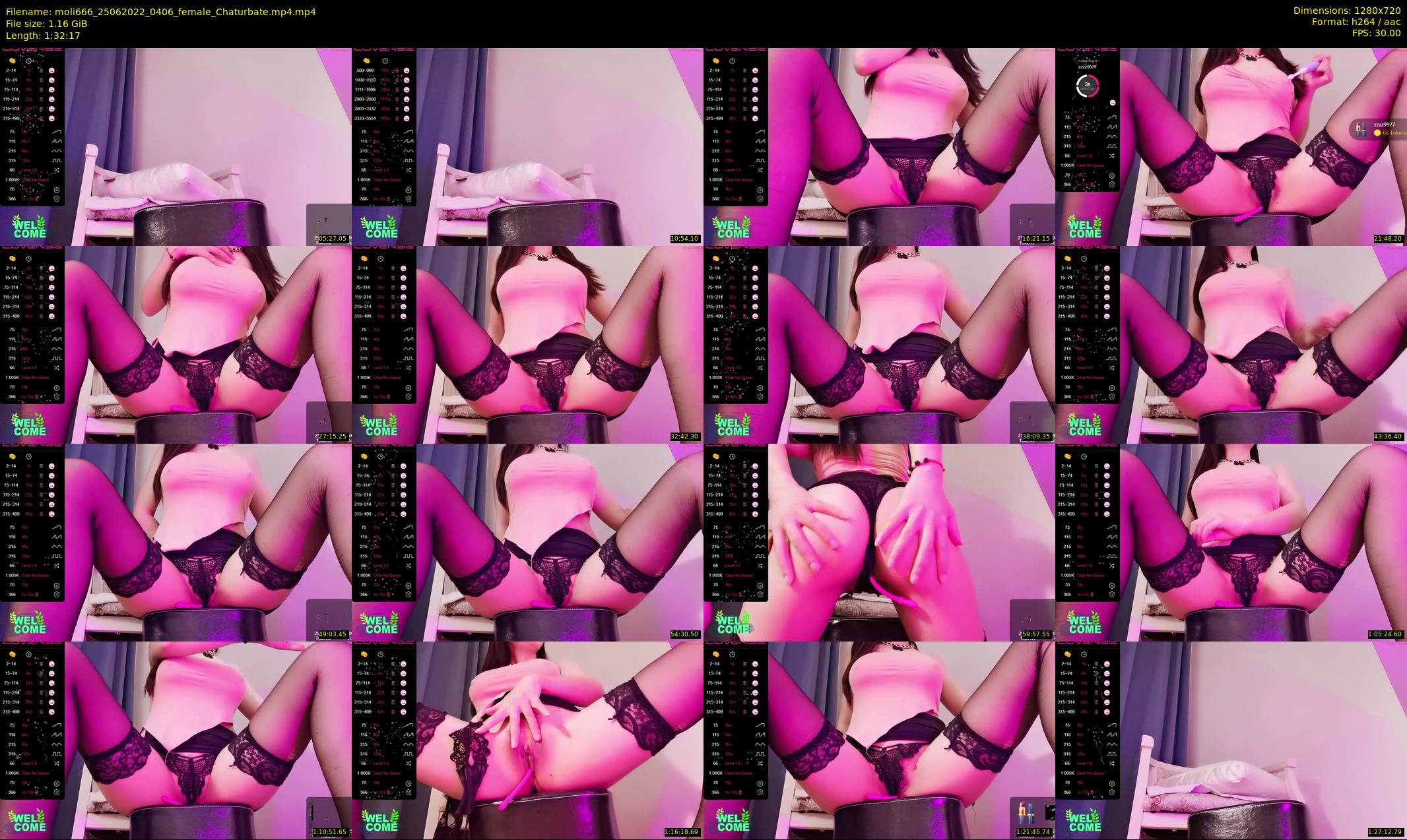 moli666 — 93 minute Chaturbate female cam show recording, 720p, Jun 25, 2022