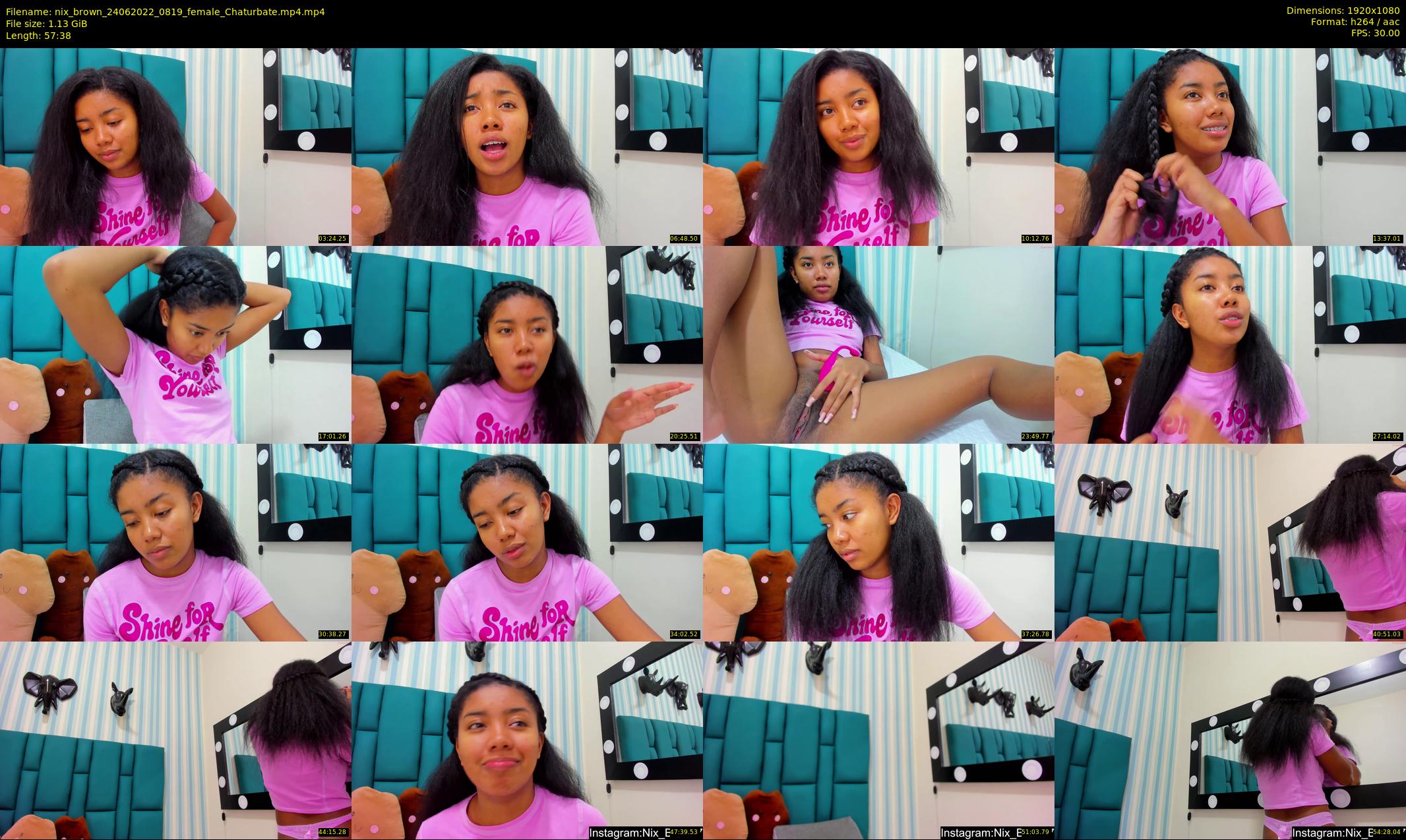 nix_brown — 58 minute Chaturbate female cam show recording, 1080p, Jun 24, 2022