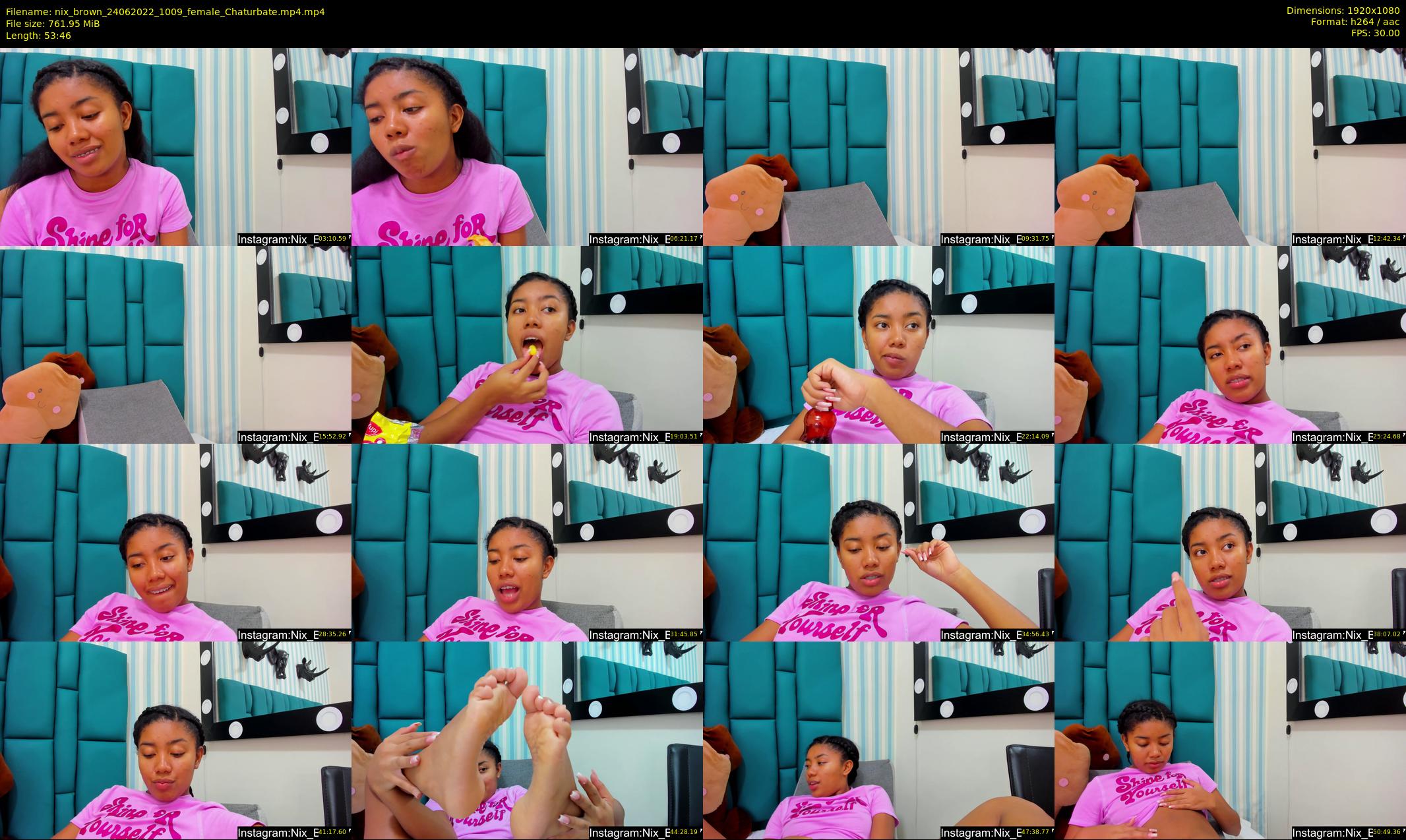 nix_brown — 54 minute Chaturbate female cam show recording, 1080p, Jun 24, 2022