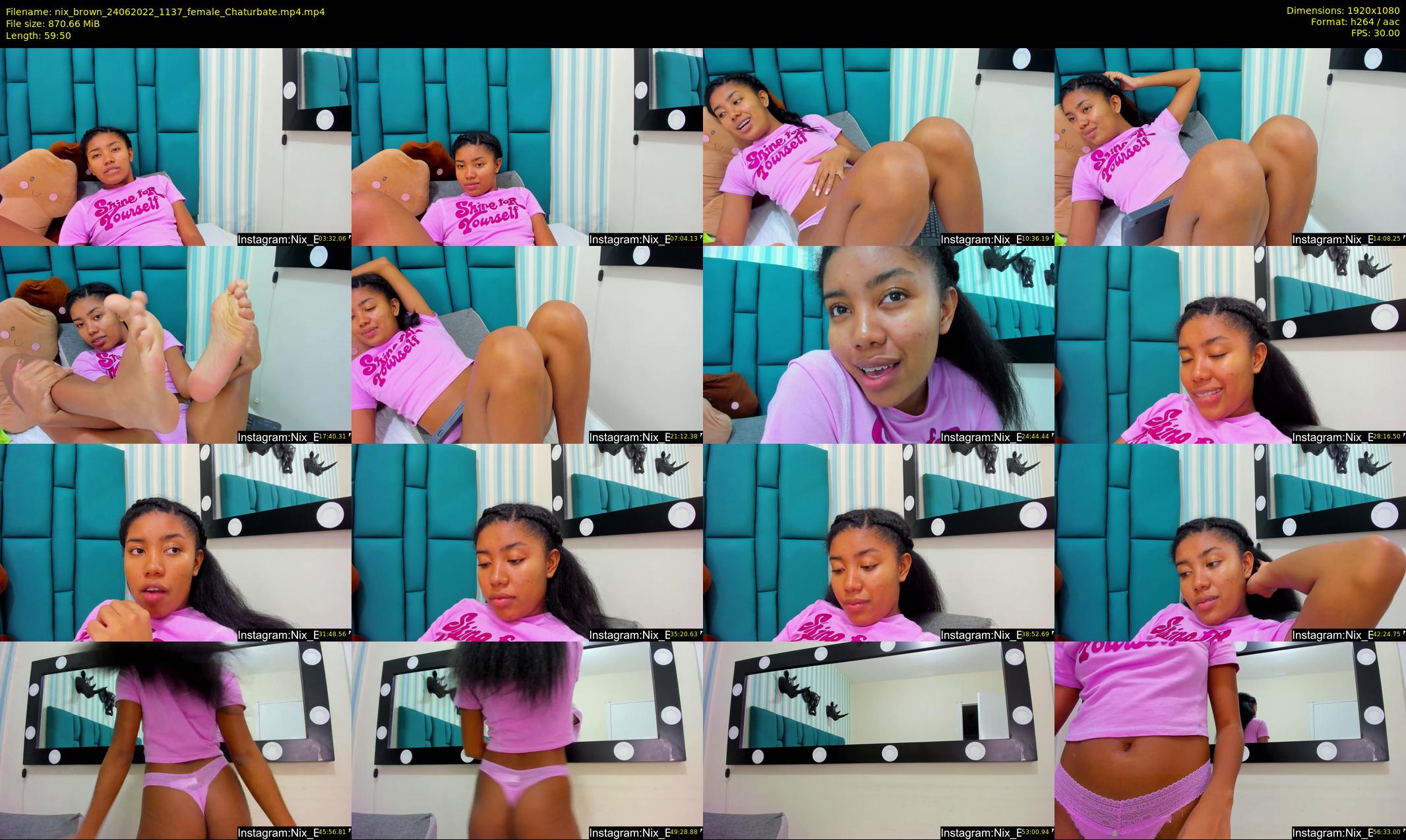 nix_brown — 60 minute Chaturbate female cam show recording, 1080p, Jun 24, 2022