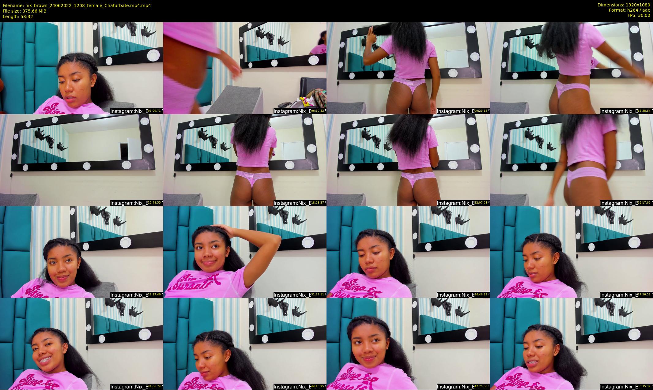 nix_brown — 54 minute Chaturbate female cam show recording, 1080p, Jun 24, 2022