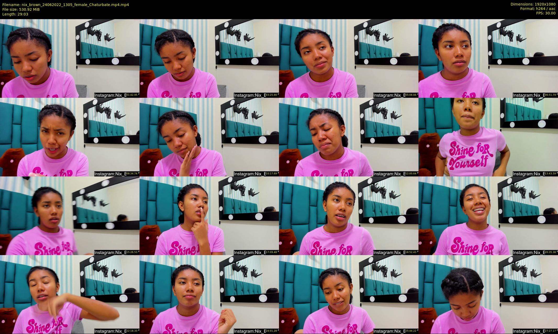 nix_brown — 30 minute Chaturbate female cam show recording, 1080p, Jun 24, 2022
