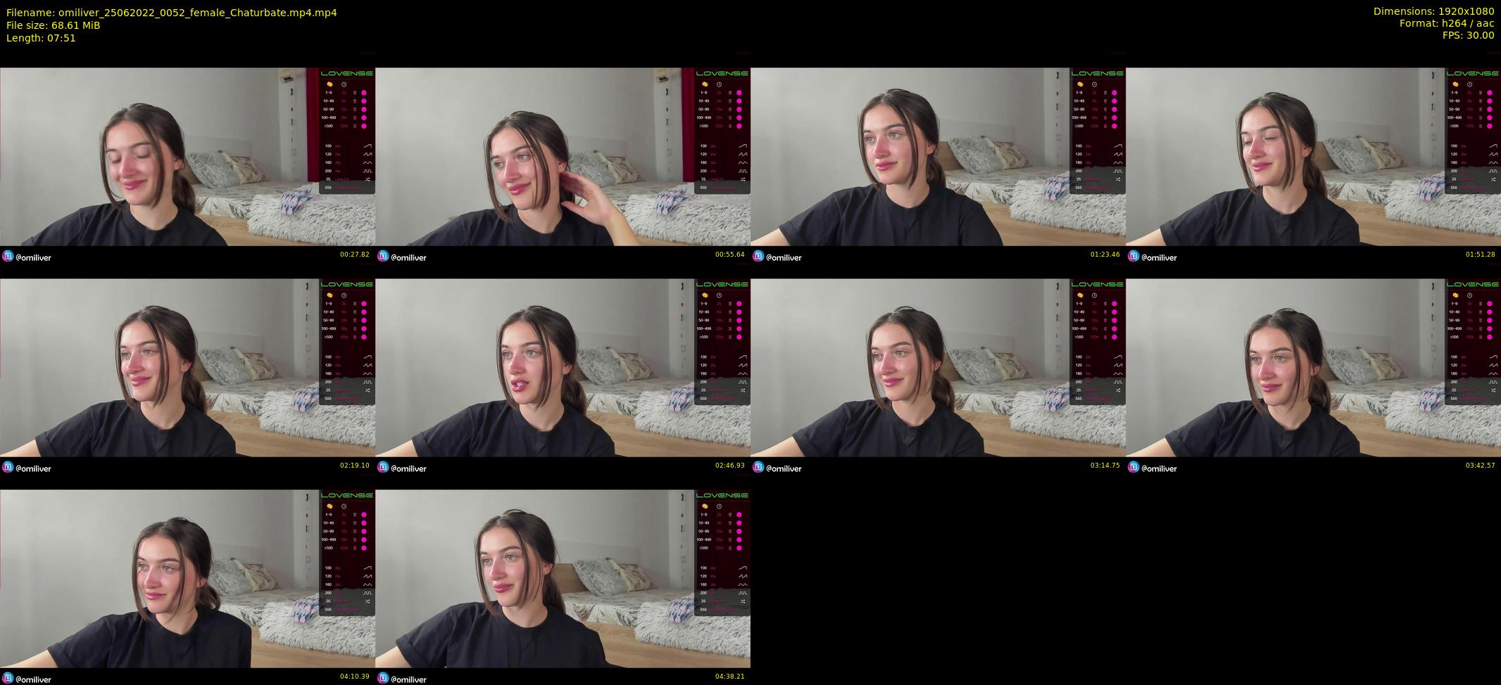 omiliver — 8 minute Chaturbate female cam show recording, 1080p, Jun 25, 2022