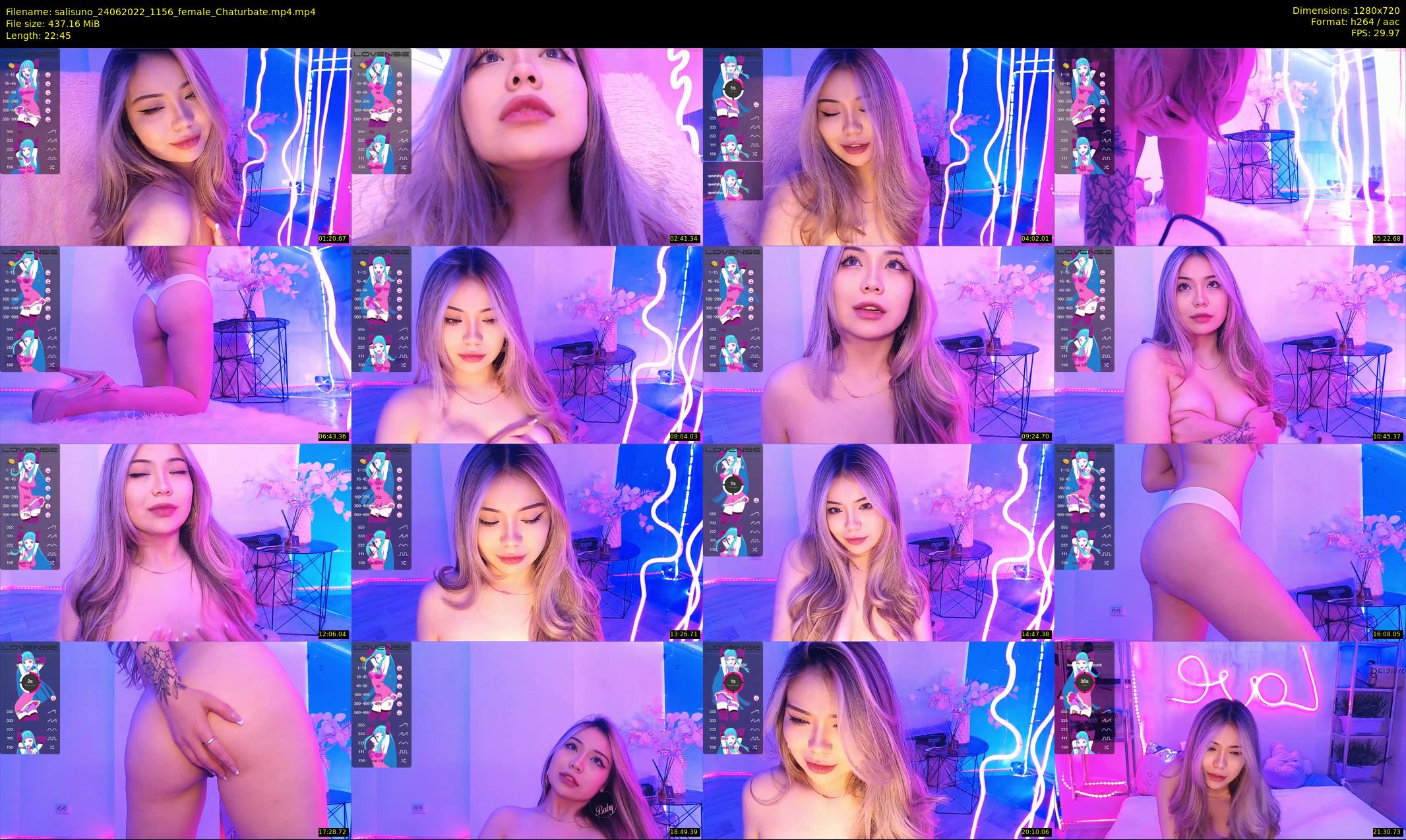 salisuno — 23 minute Chaturbate female cam show recording, 720p, Jun 24, 2022