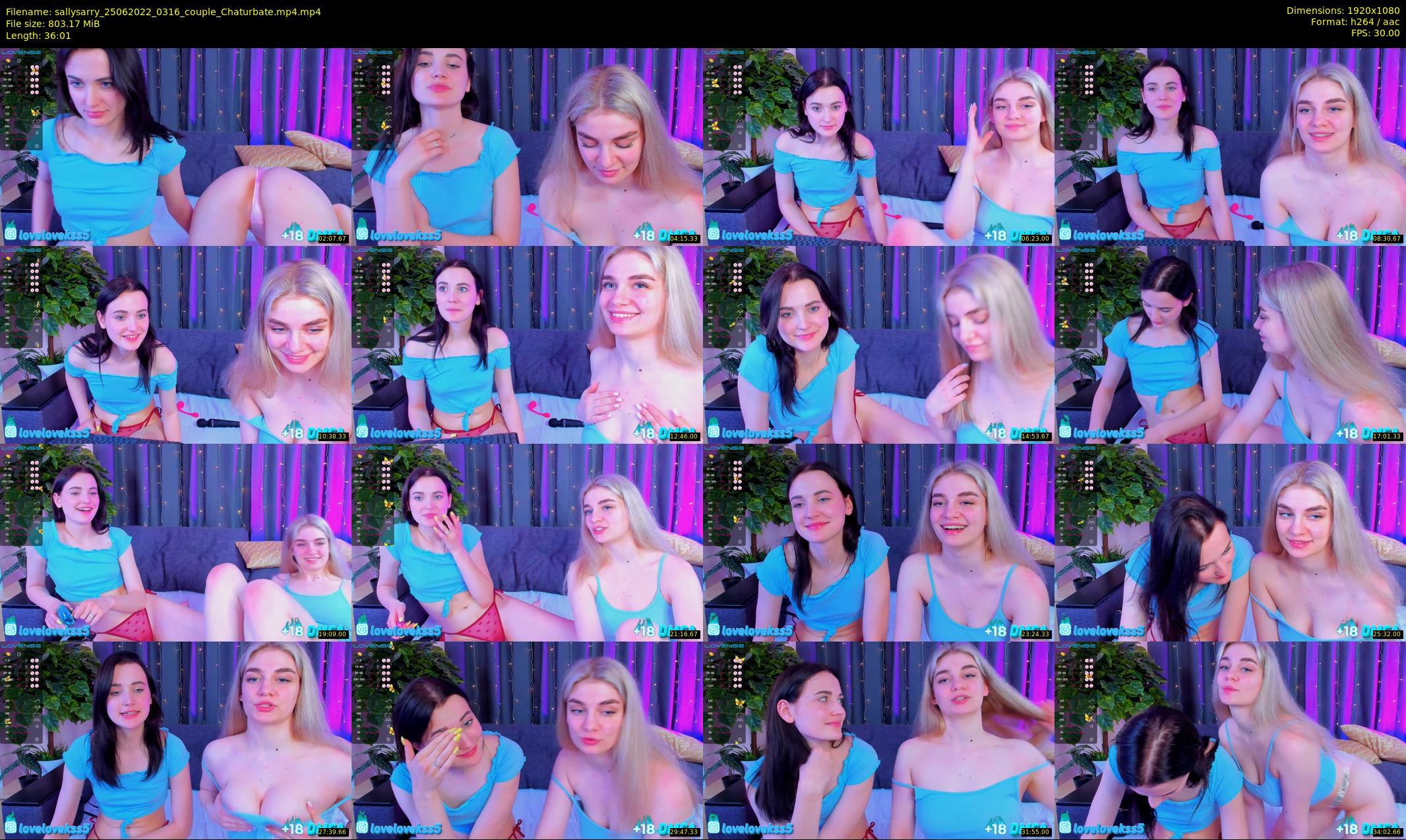 sallysarry — 37 minute Chaturbate couple cam show recording, 1080p, Jun 25, 2022