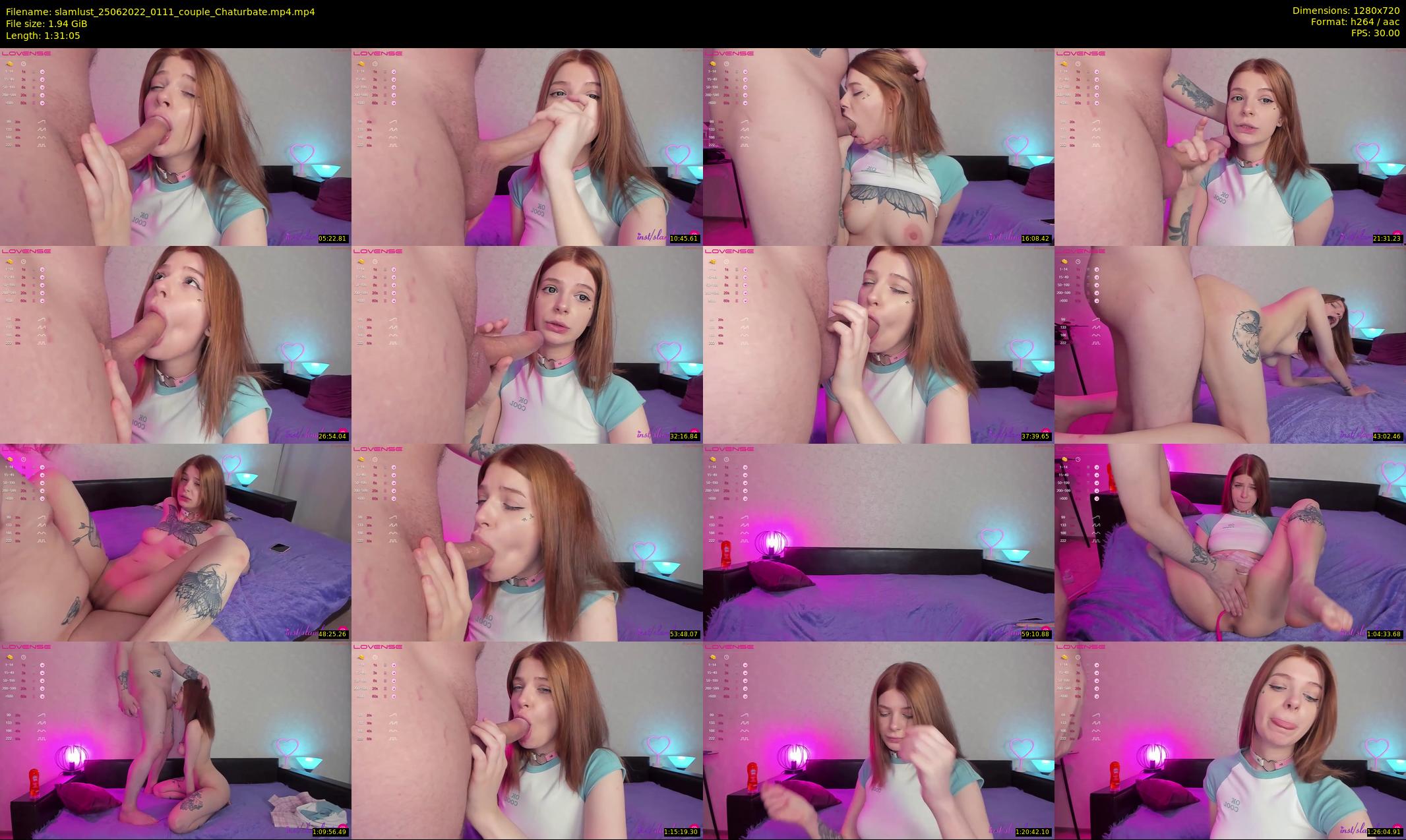 slamlust — 92 minute Chaturbate couple cam show recording, 720p, Jun 25, 2022