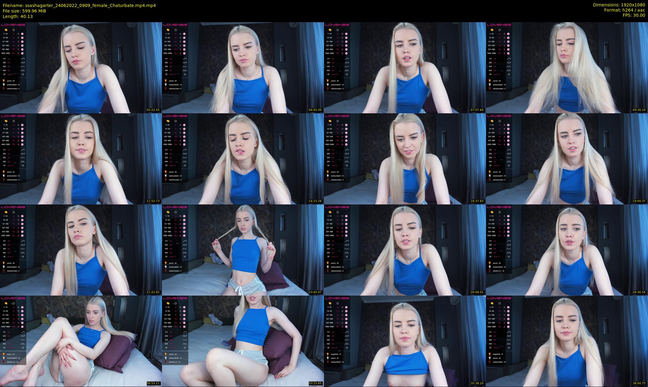 ssashagarter — 41 minute Chaturbate female cam show recording, 1080p, Jun 24, 2022