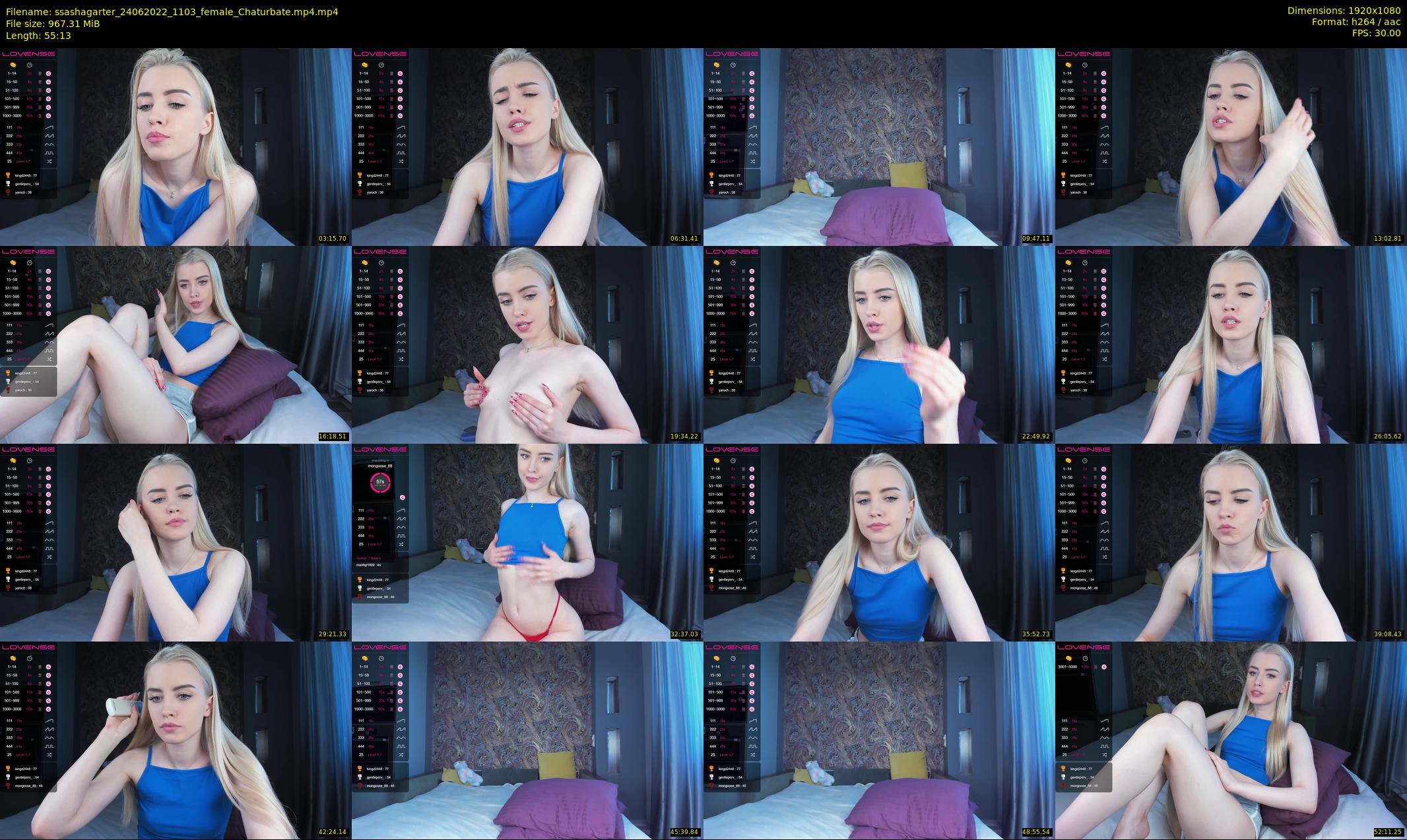 ssashagarter — 56 minute Chaturbate female cam show recording, 1080p, Jun 24, 2022