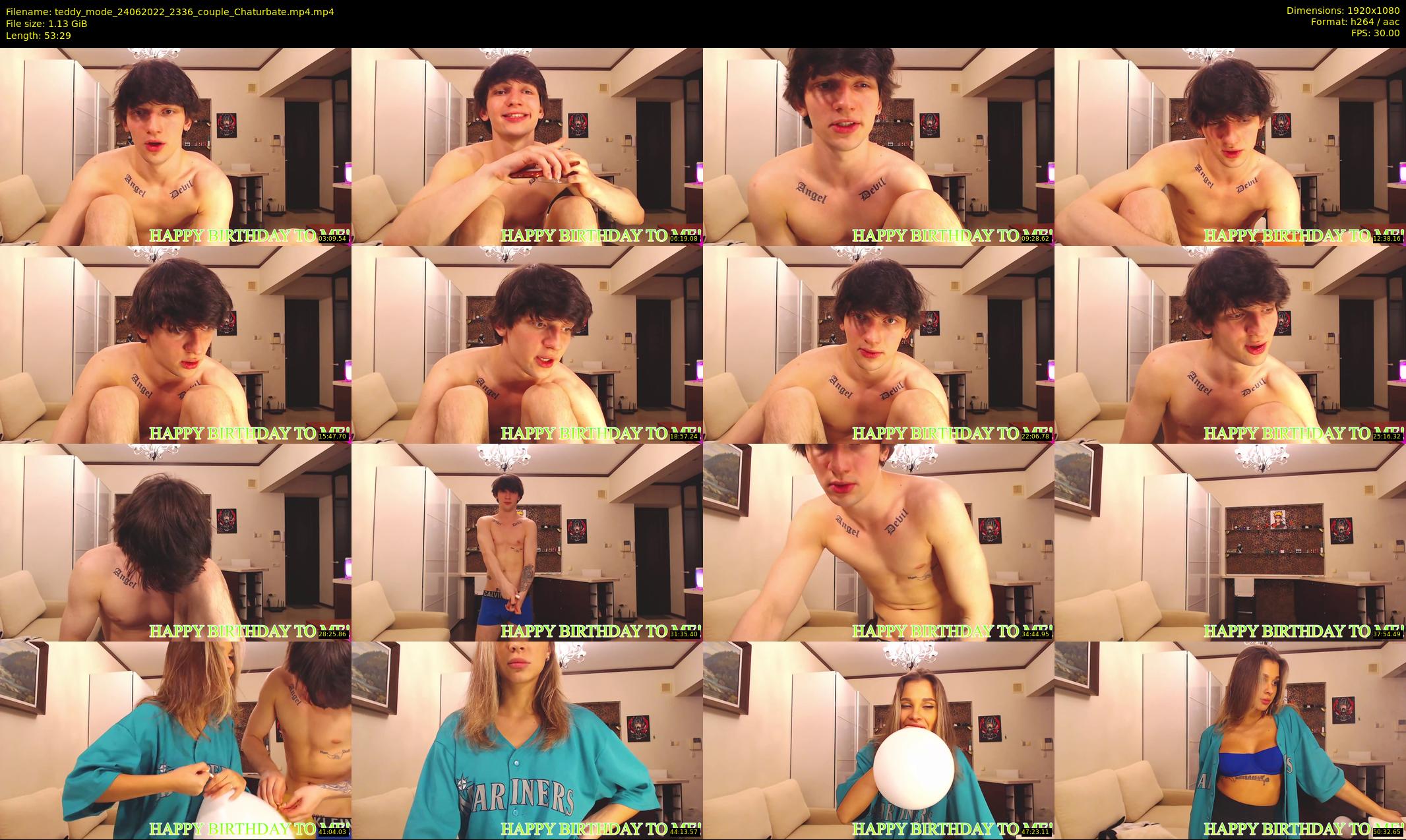 teddy_mode — 54 minute Chaturbate couple cam show recording, 1080p, Jun 24, 2022