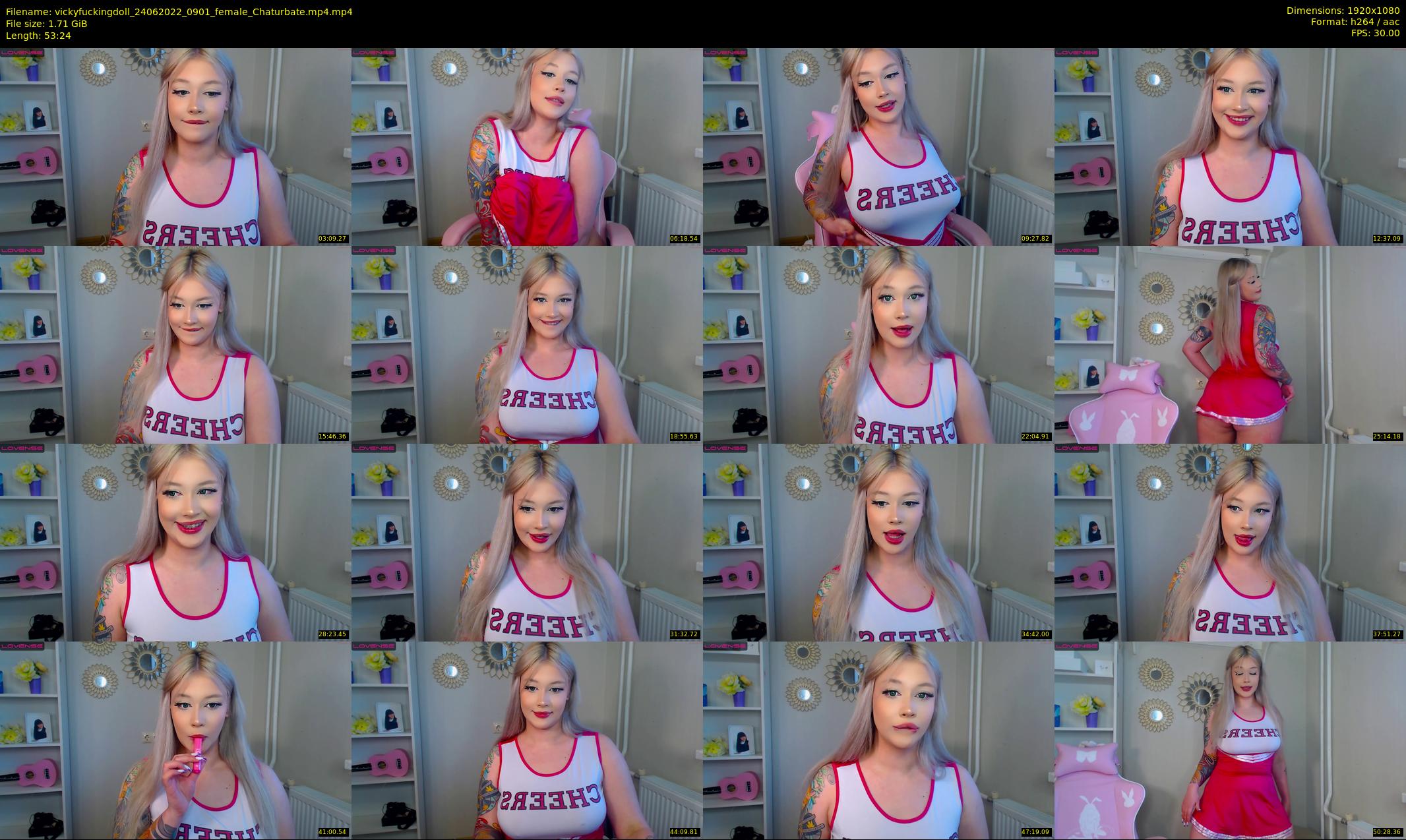 vickyfuckingdoll — 54 minute Chaturbate female cam show recording, 1080p, Jun 24, 2022