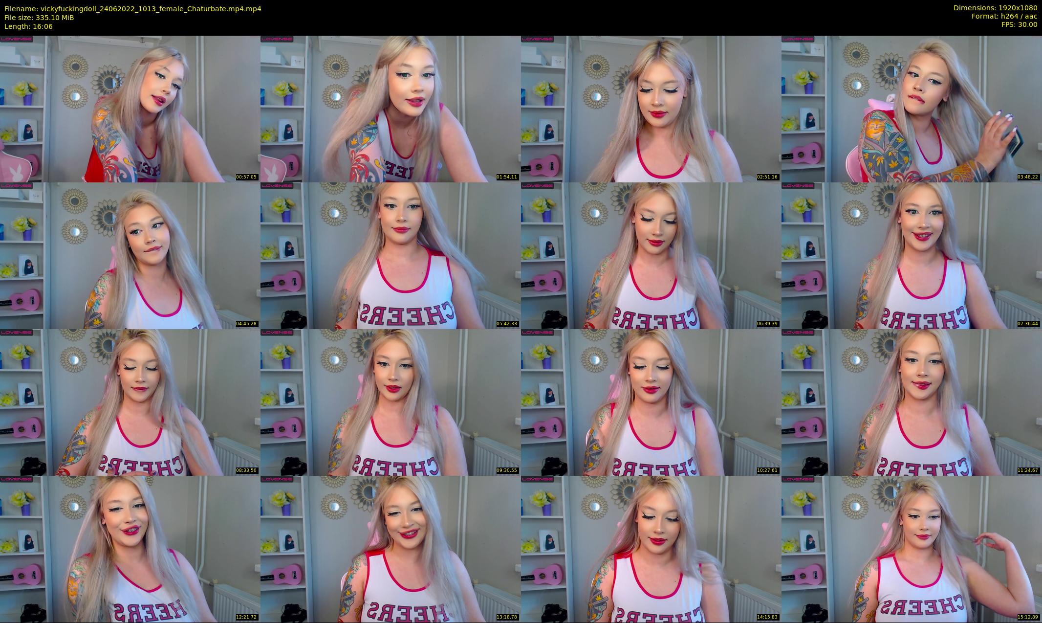 vickyfuckingdoll — 17 minute Chaturbate female cam show recording, 1080p, Jun 24, 2022