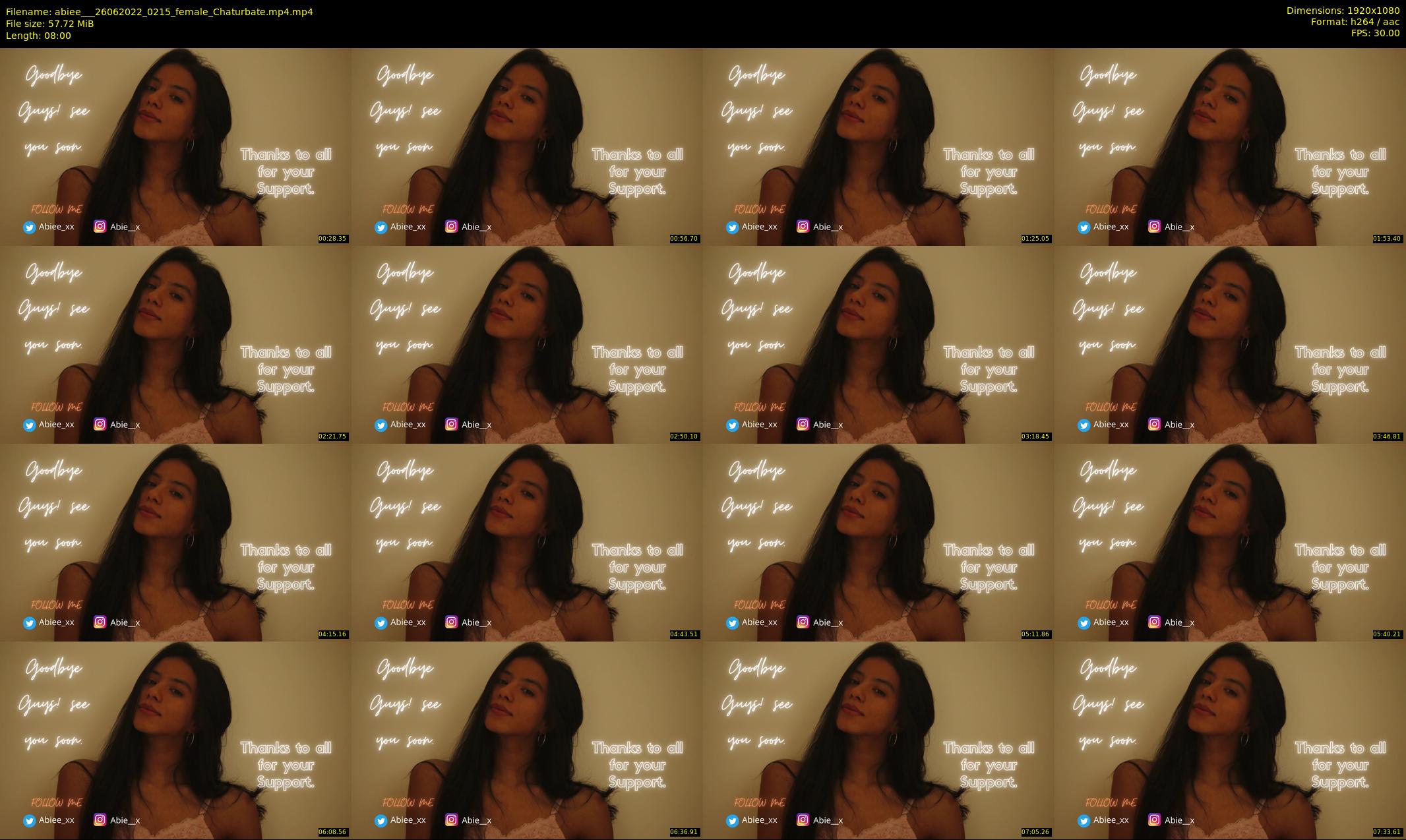 abiee__ — 8 minute Chaturbate female cam show recording, 1080p, Jun 26, 2022