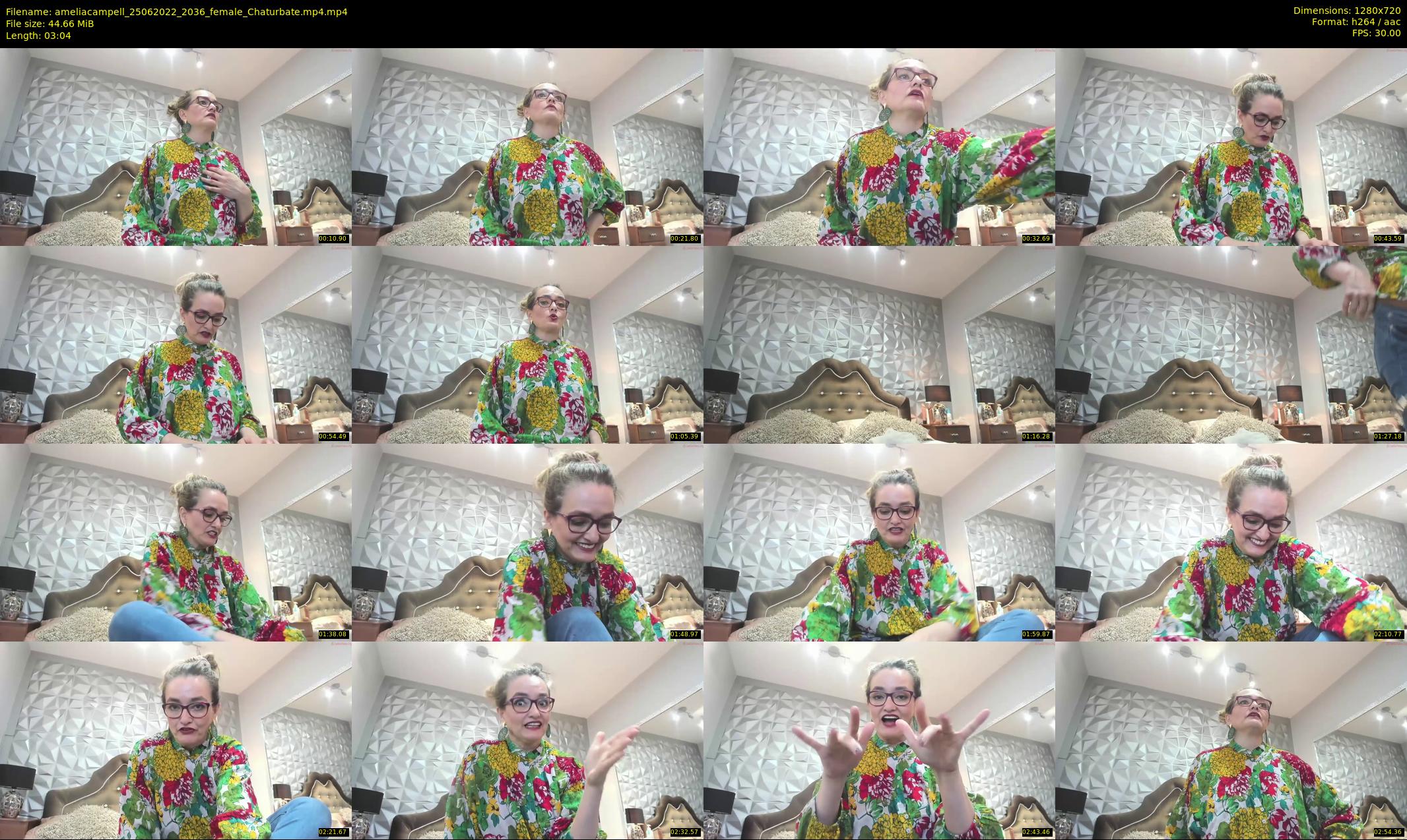 ameliacampell — 4 minute Chaturbate female cam show recording, 720p, Jun 25, 2022