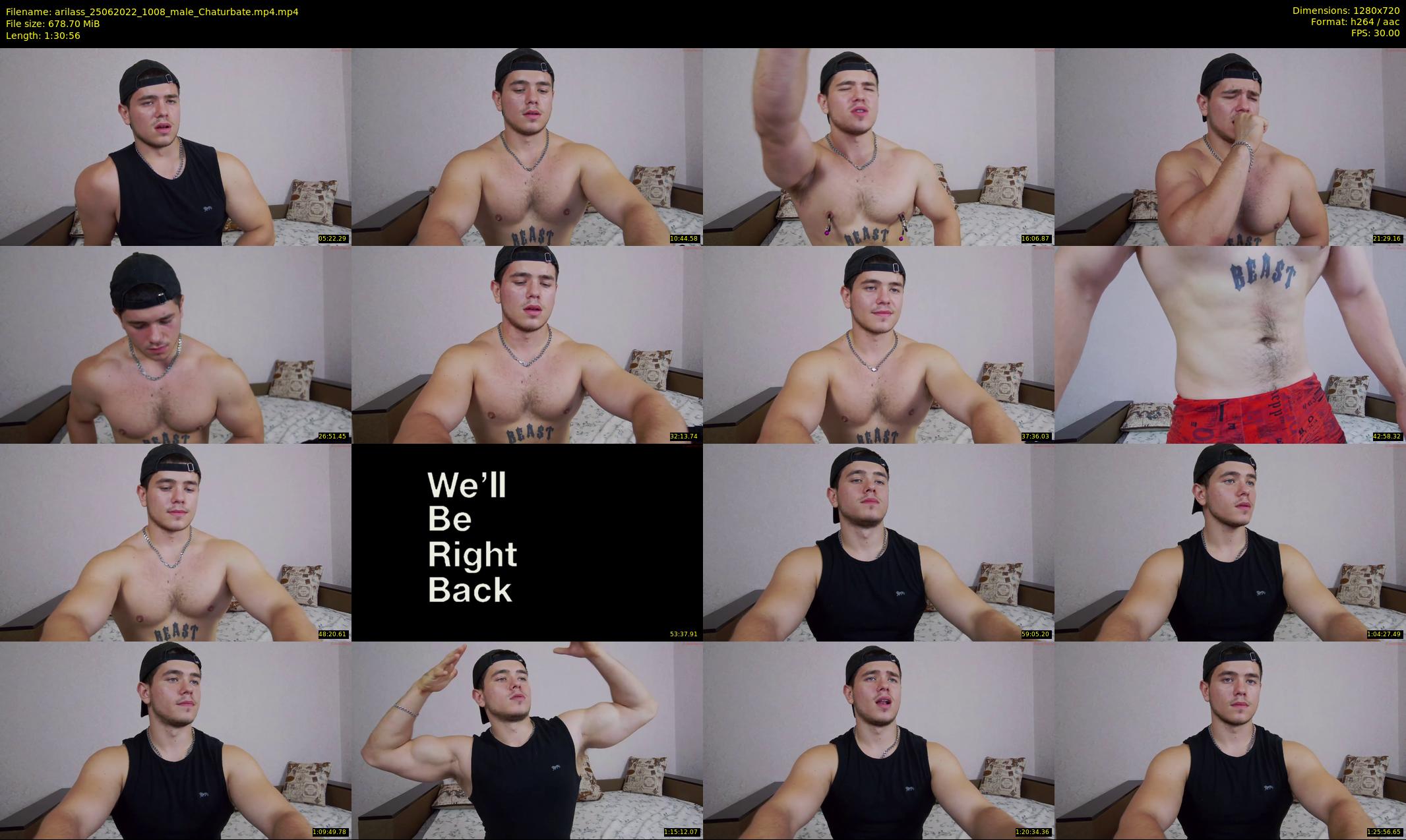 arilass — 91 minute Chaturbate male cam show recording, 720p, Jun 25, 2022