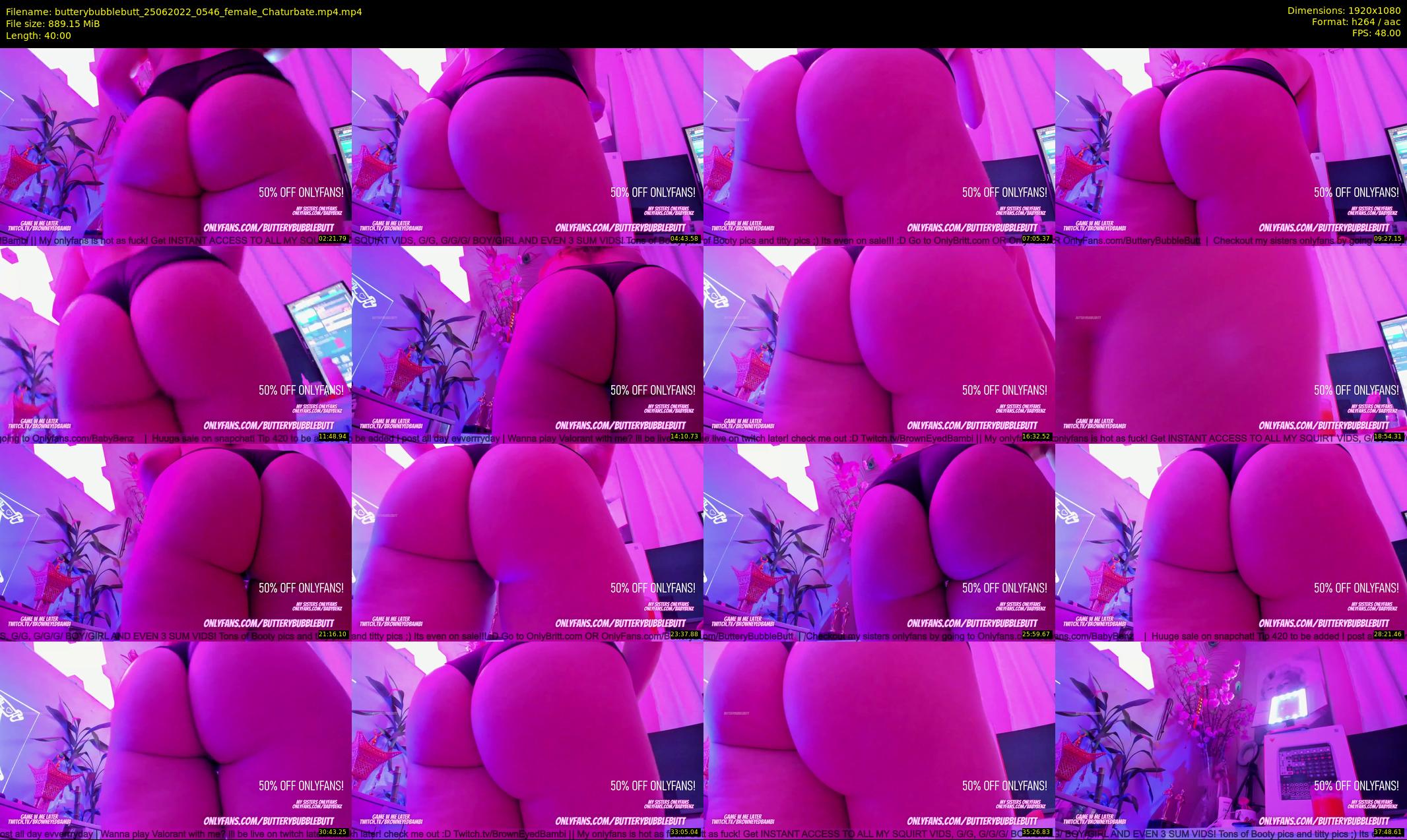 butterybubblebutt — 40 minute Chaturbate couple cam show recording, 1080p, Jun 25, 2022
