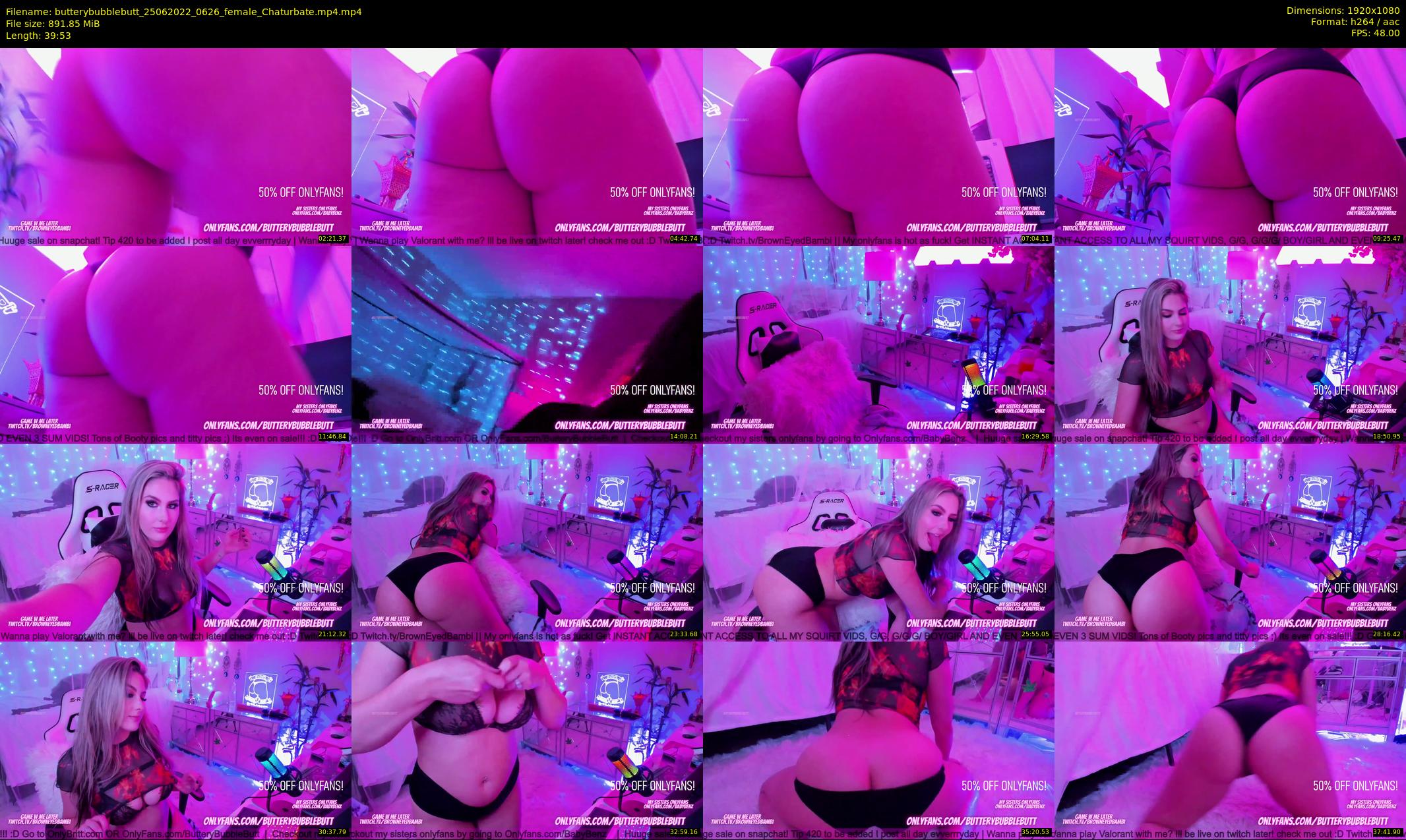 butterybubblebutt — 40 minute Chaturbate couple cam show recording, 1080p, Jun 25, 2022