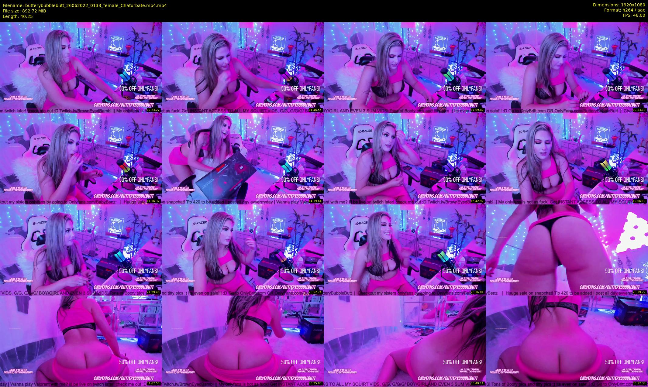 butterybubblebutt — 41 minute Chaturbate couple cam show recording, 1080p, Jun 26, 2022
