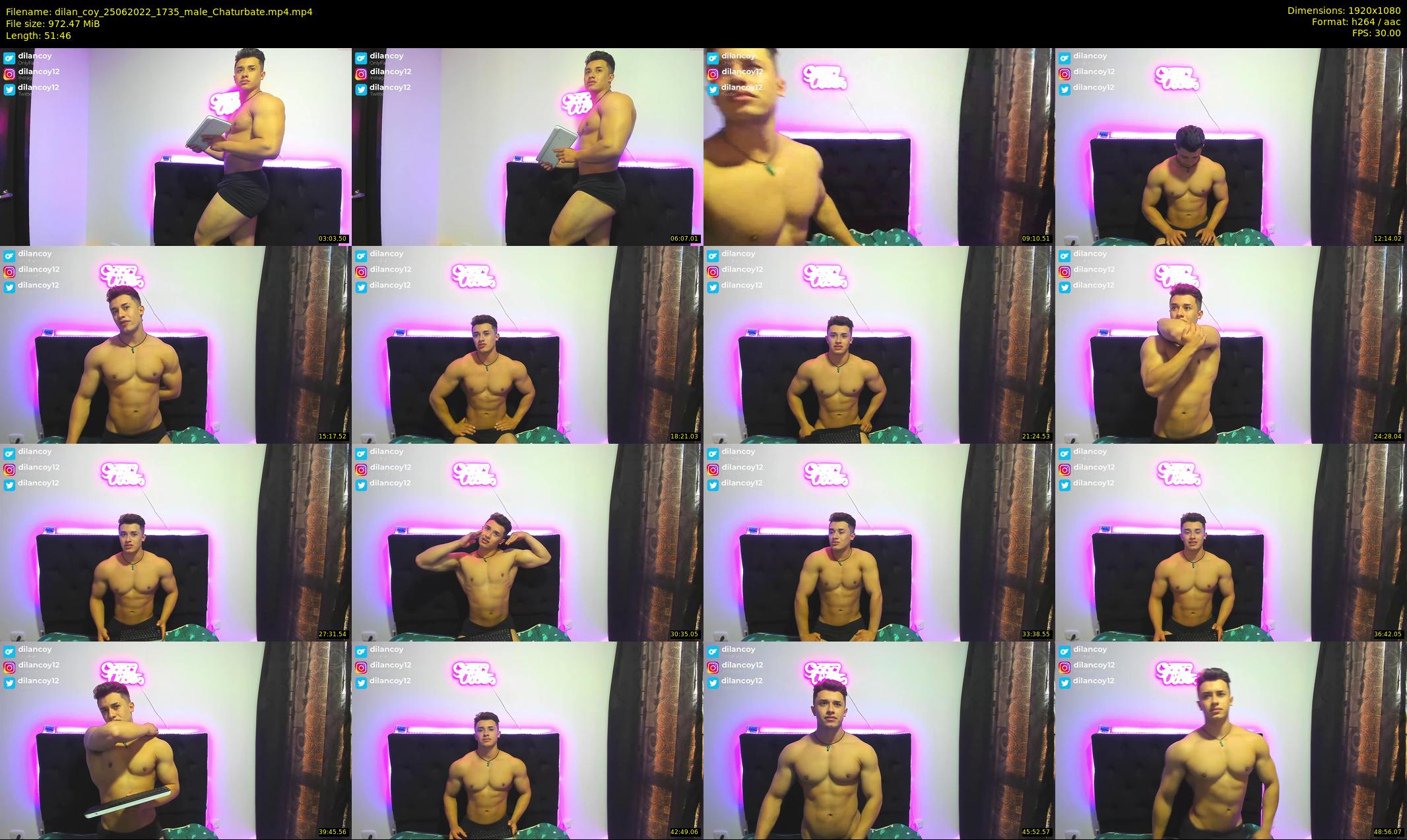 dilan_coy — 52 minute Chaturbate male cam show recording, 1080p, Jun 25, 2022