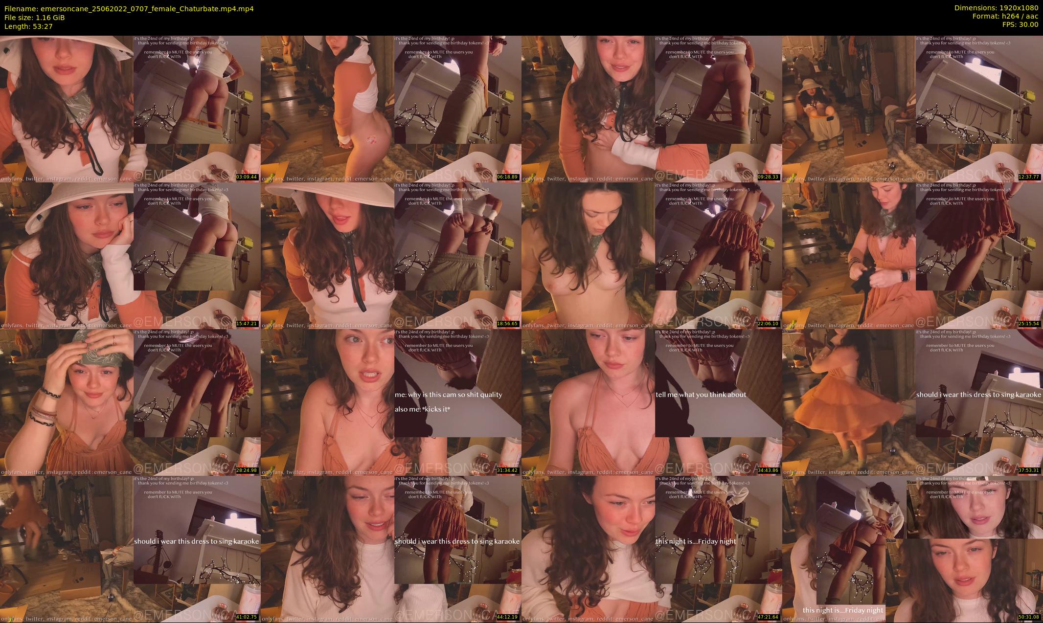 emersoncane — 54 minute Chaturbate female cam show recording, 1080p, Jun 25, 2022