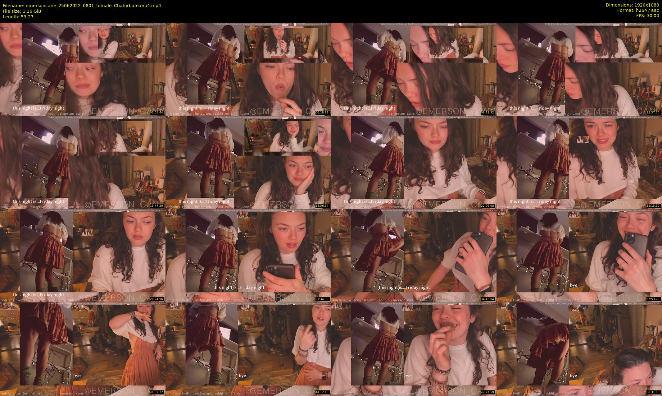 emersoncane — 54 minute Chaturbate female cam show recording, 1080p, Jun 25, 2022
