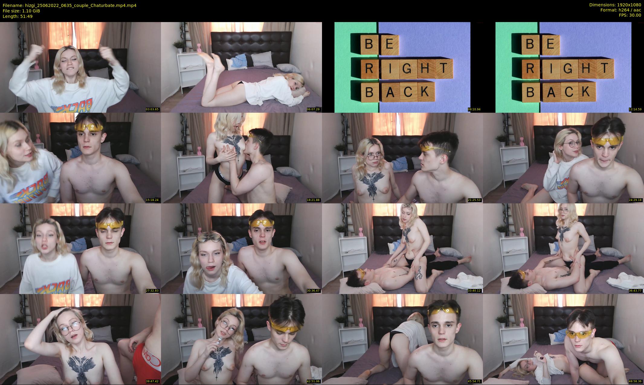 hizgi — 52 minute Chaturbate couple cam show recording, 1080p, Jun 25, 2022