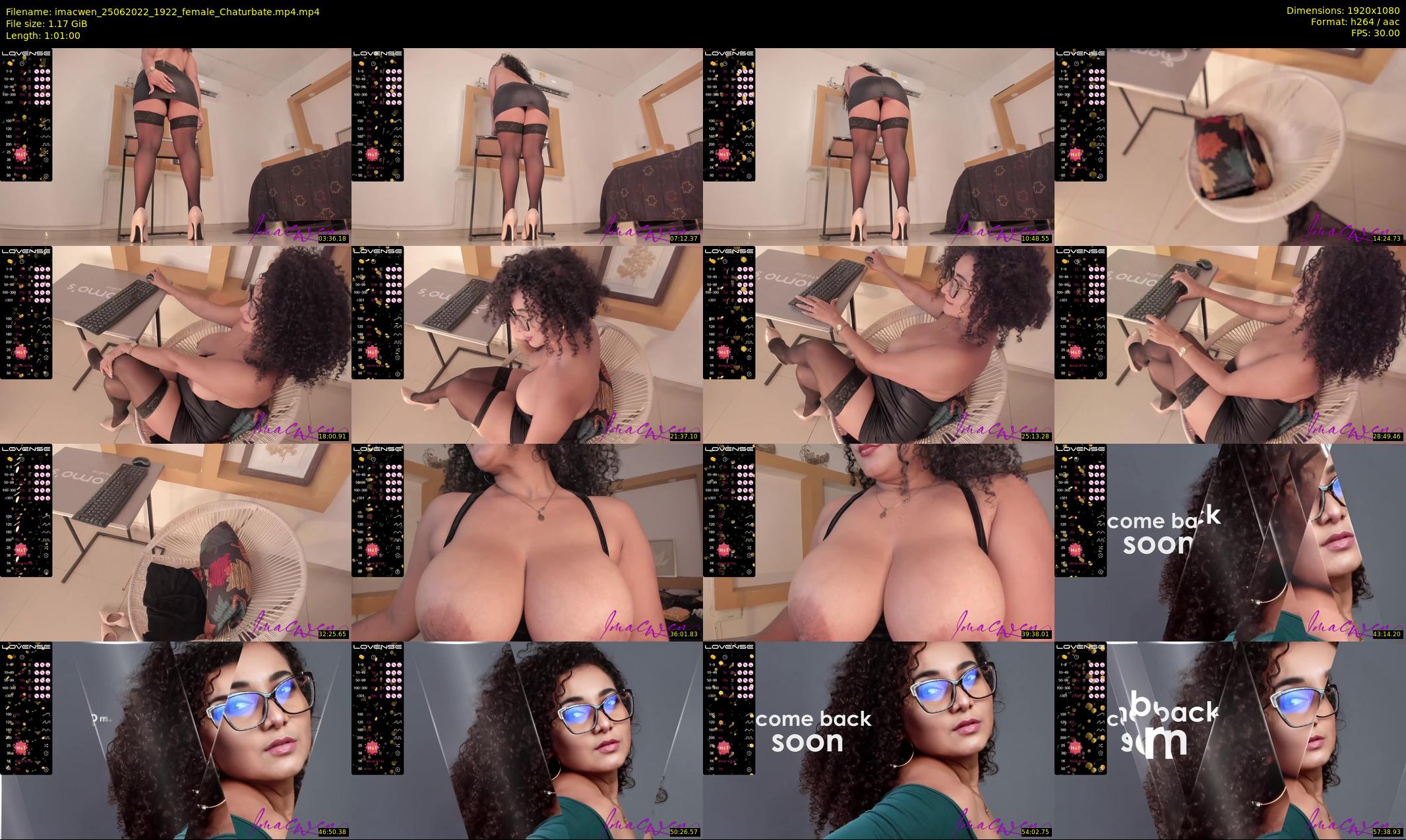 imacwen — 61 minute Chaturbate female cam show recording, 1080p, Jun 25, 2022
