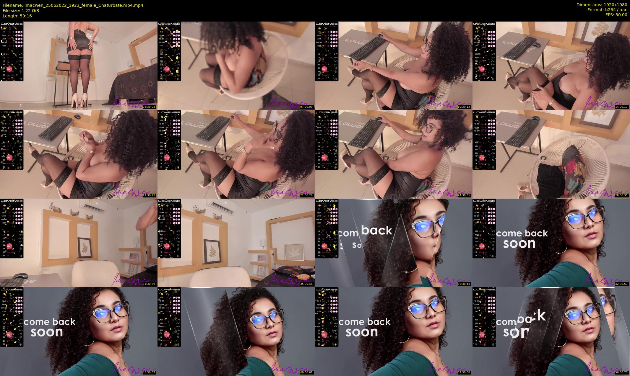 imacwen — 60 minute Chaturbate female cam show recording, 1080p, Jun 25, 2022