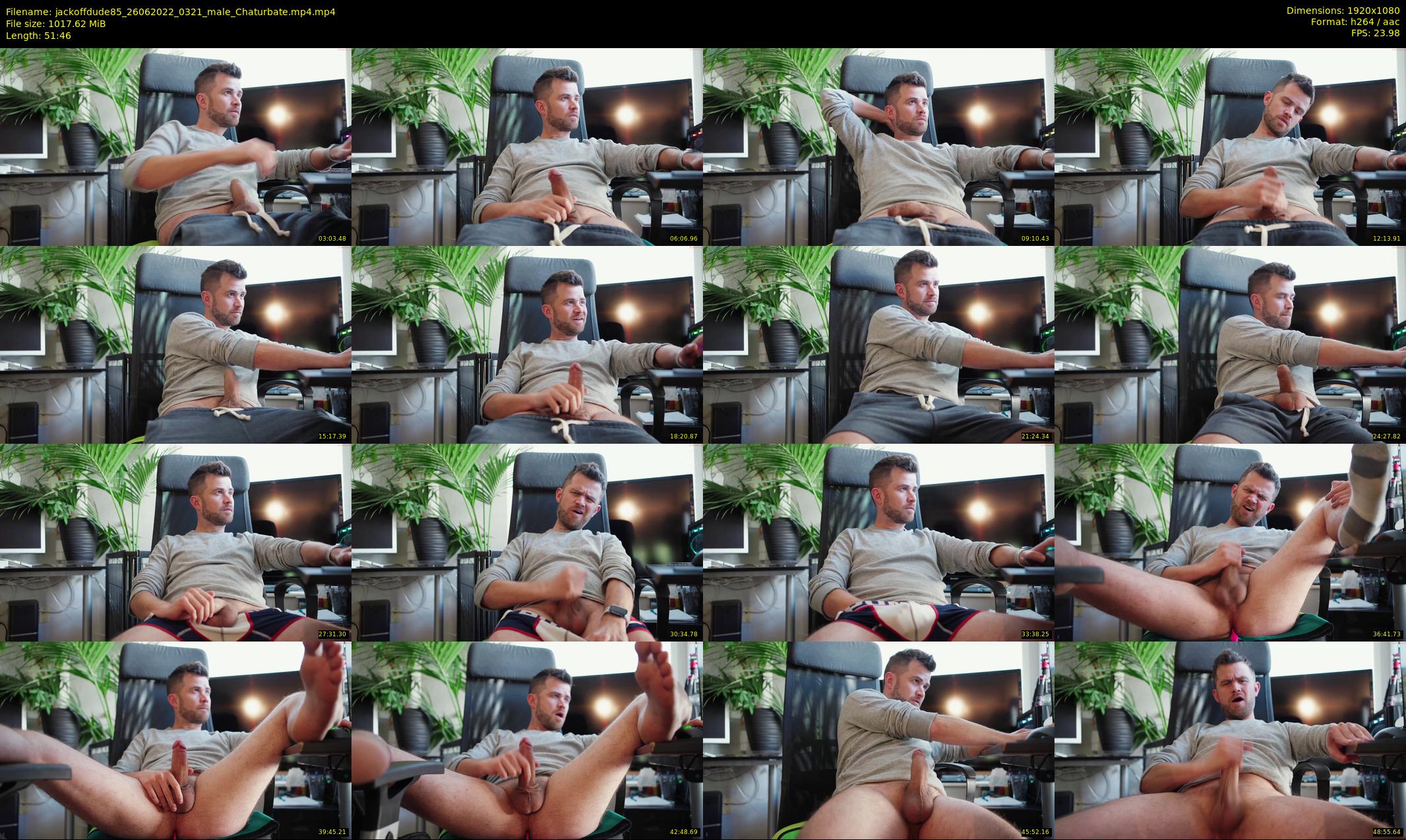 jackoffdude85 — 52 minute Chaturbate male cam show recording, 1080p, Jun 26, 2022