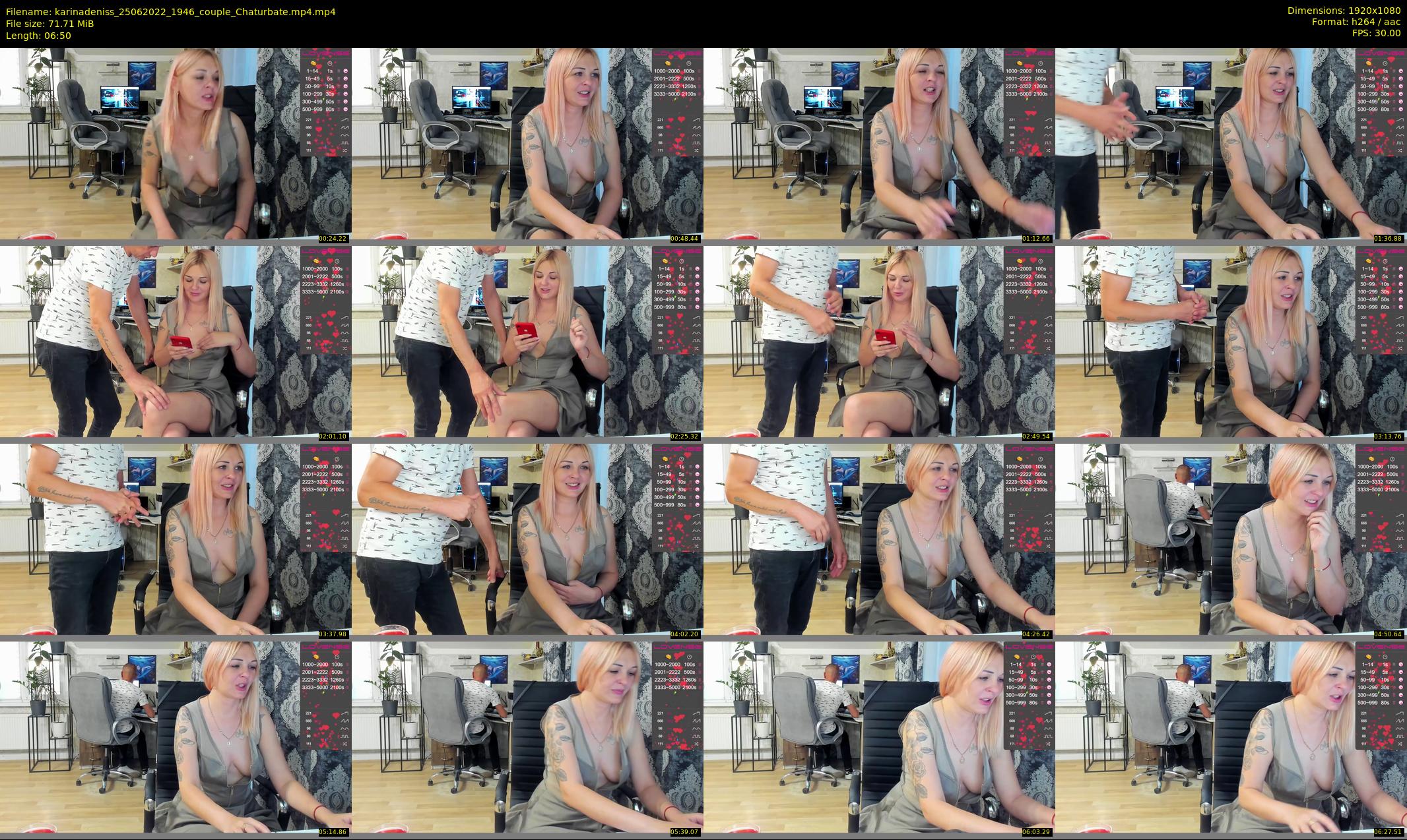 karinadeniss — 7 minute Chaturbate couple cam show recording, 1080p, Jun 25, 2022