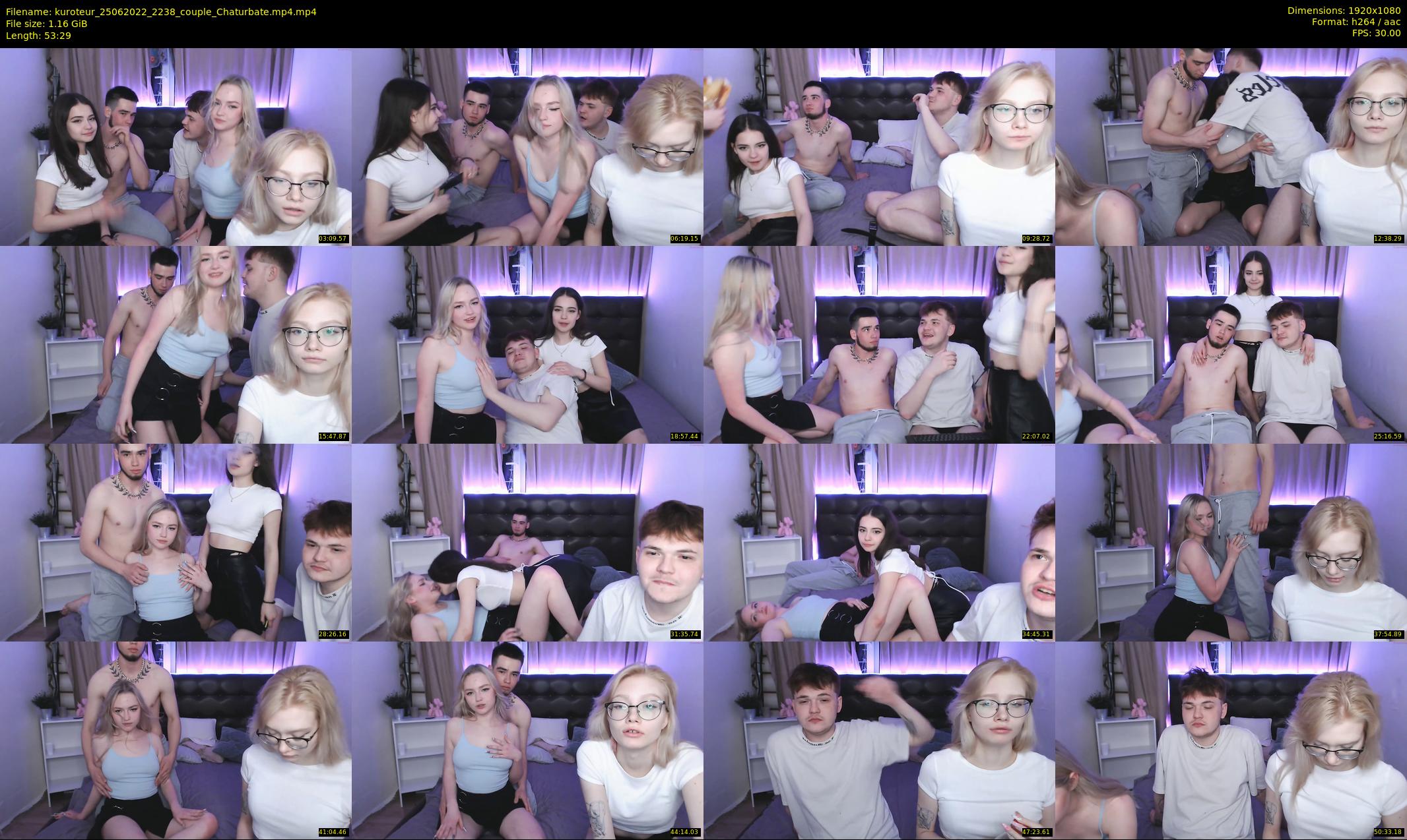 kuroteur — 54 minute Chaturbate couple cam show recording, 1080p, Jun 25, 2022