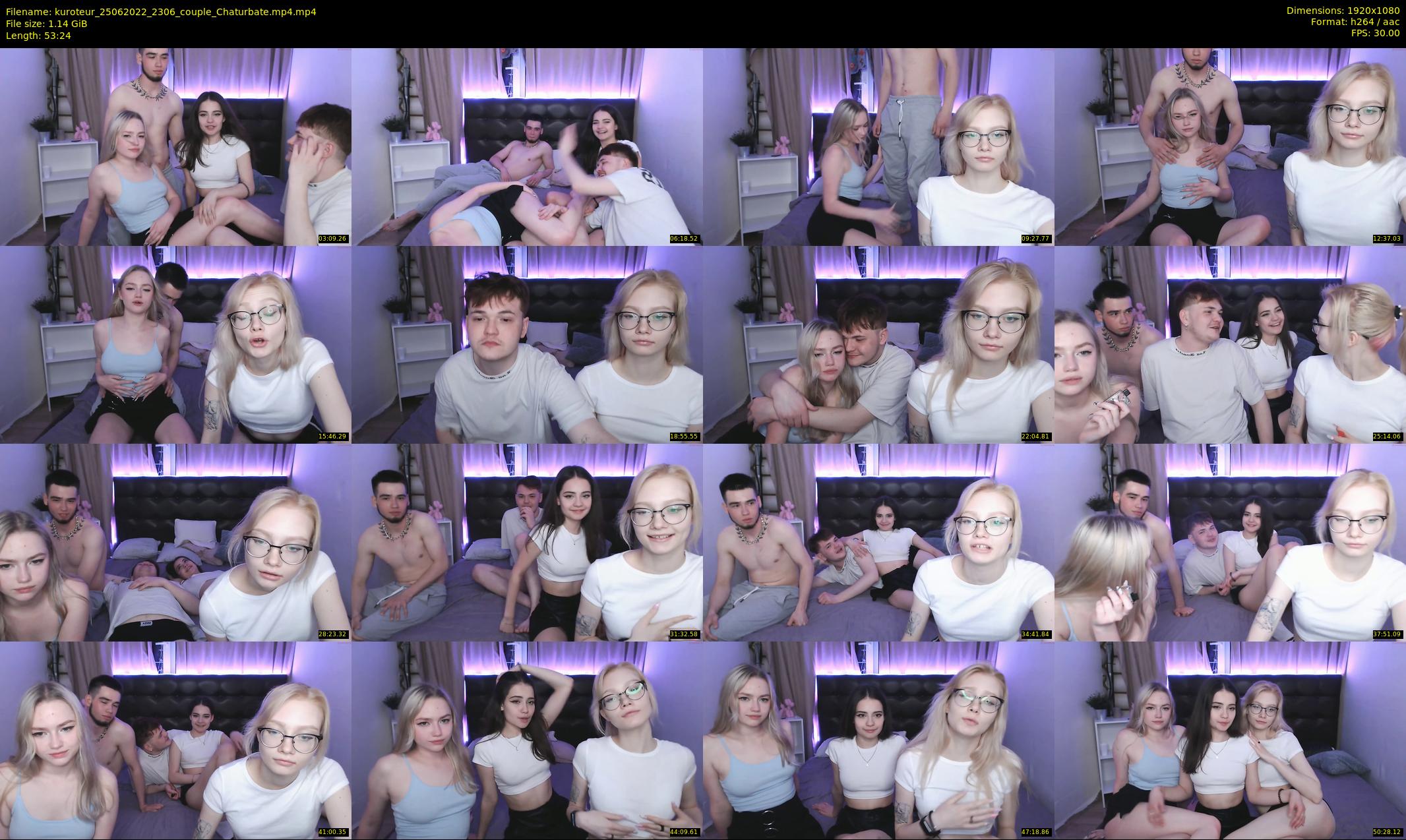kuroteur — 54 minute Chaturbate couple cam show recording, 1080p, Jun 25, 2022