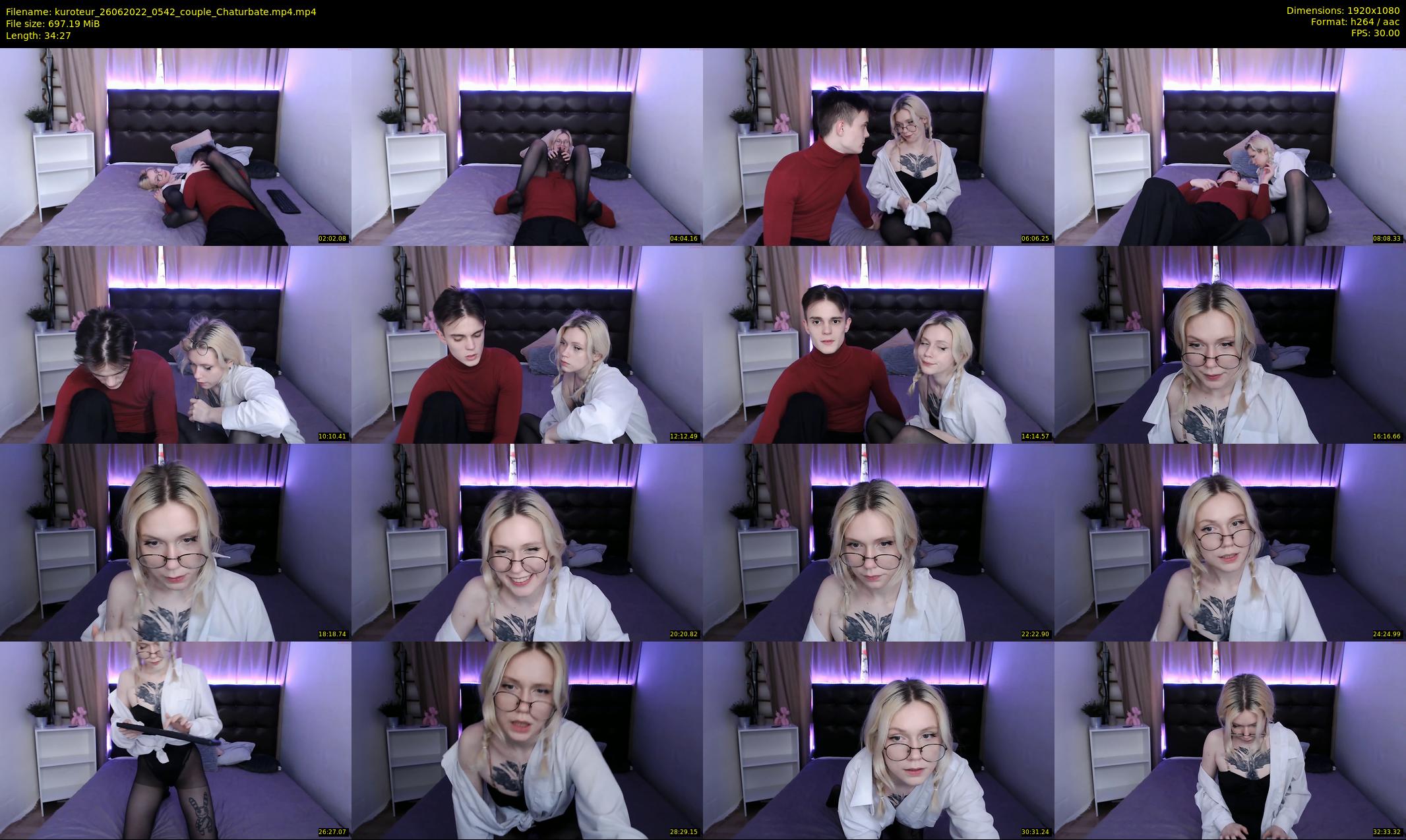kuroteur — 35 minute Chaturbate couple cam show recording, 1080p, Jun 26, 2022